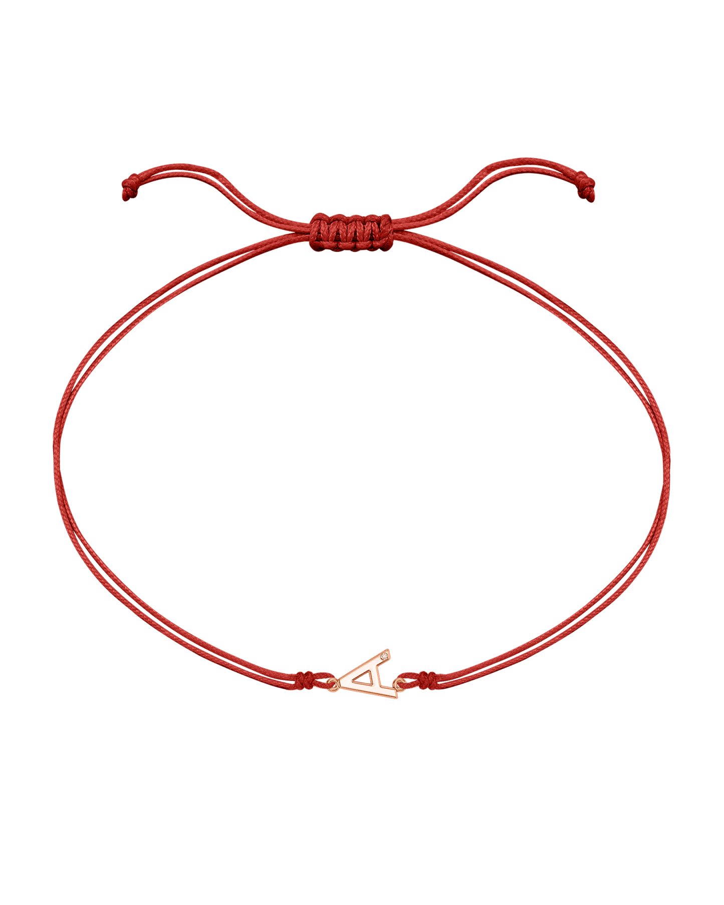 Le String of Love Initiale - Or Rose 14 carats Bracelets 14K Solid Gold Rouge