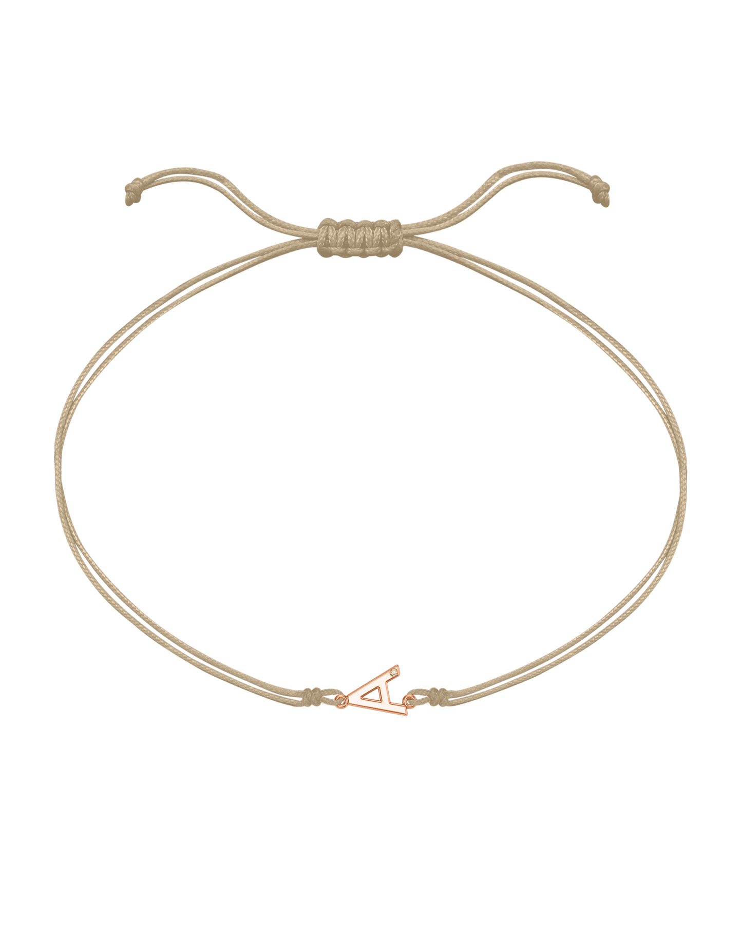 Le String of Love Initiale - Or Rose 14 carats Bracelets 14K Solid Gold Sable