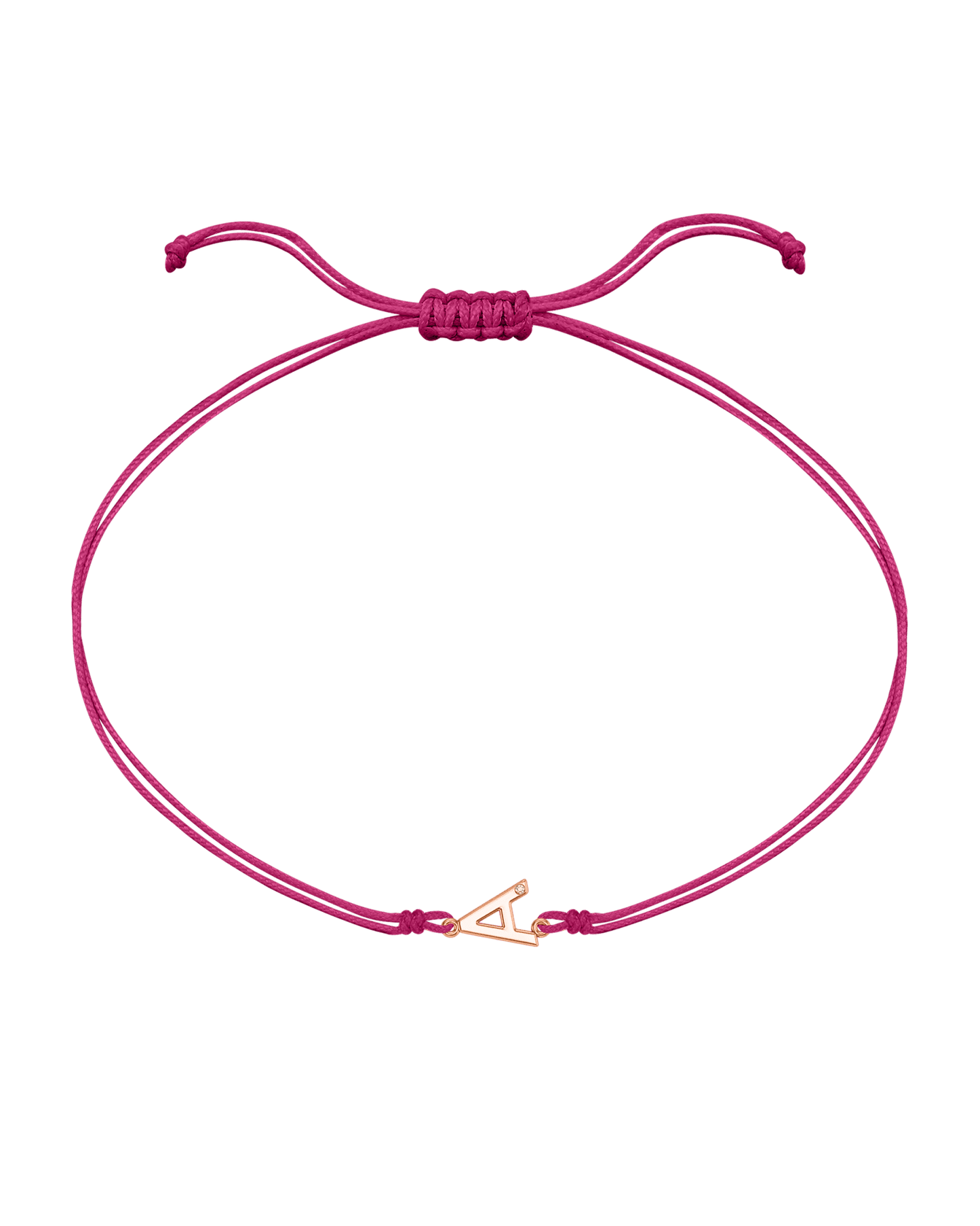 Le String of Love Initiale - Or Rose 14 carats Bracelets 14K Solid Gold Rose