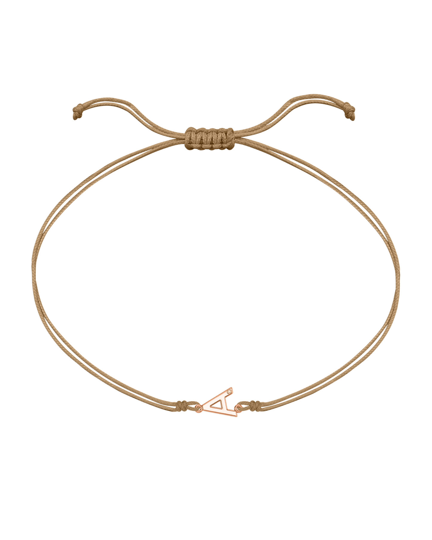 Le String of Love Initiale - Or Rose 14 carats Bracelets 14K Solid Gold Camel