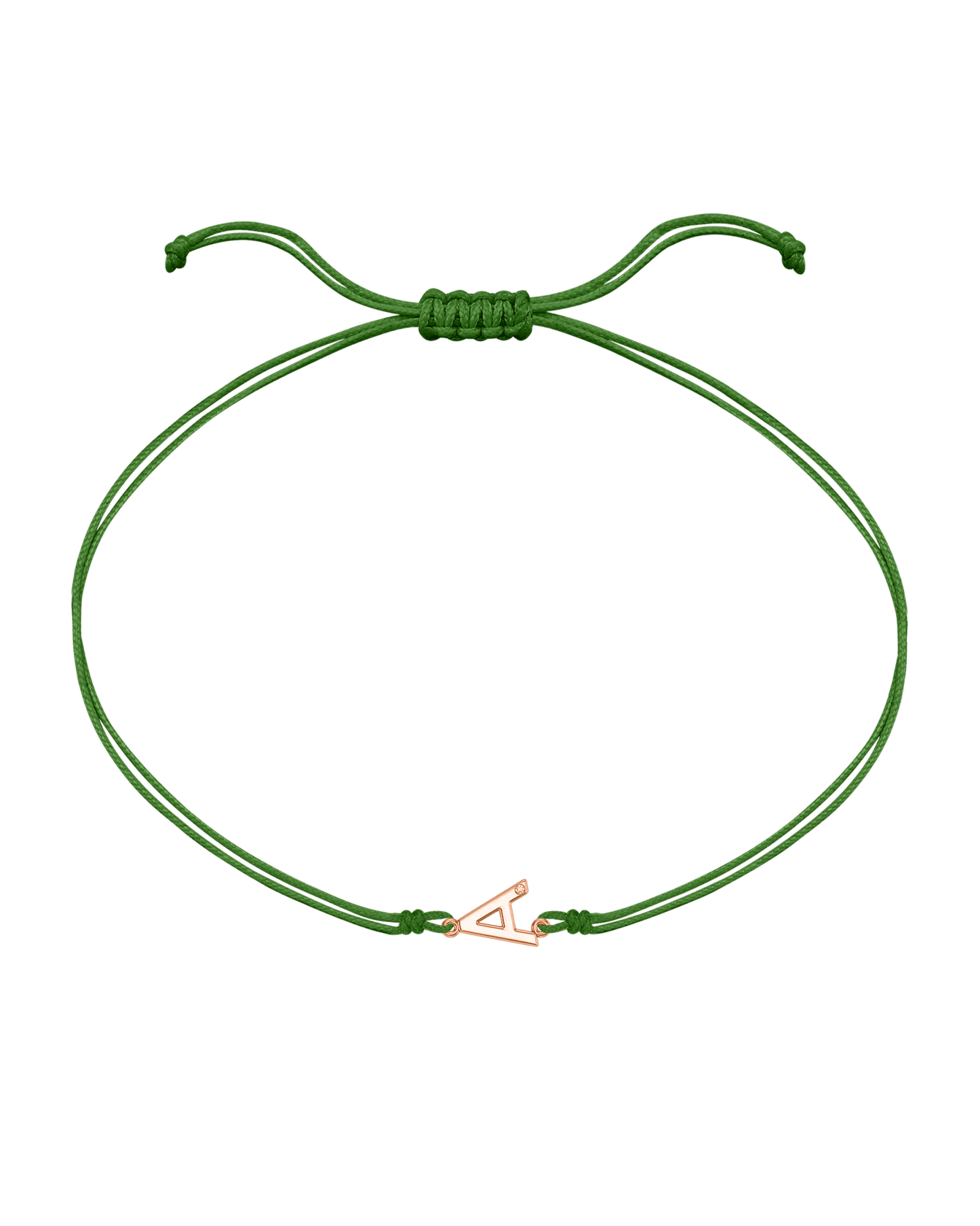 Le String of Love Initiale - Or Rose 14 carats Bracelets 14K Solid Gold Menthe