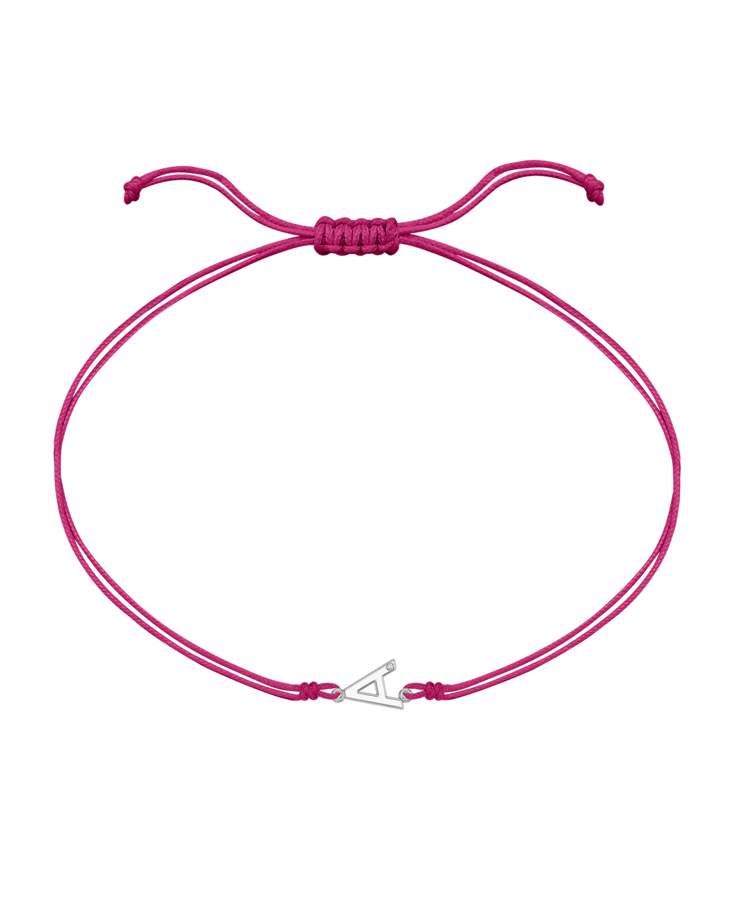 Le String of Love Initiale - Or Blanc 14 carats Bracelets 14K Solid Gold Rose