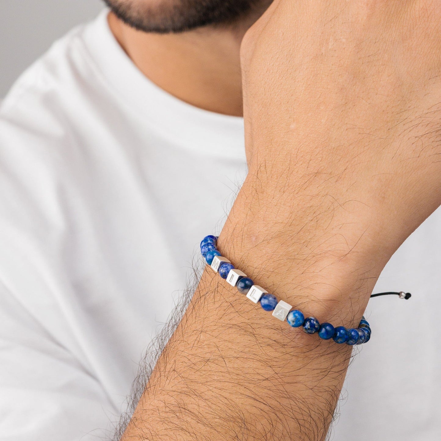 Bracelet Alpha Cubes - Or Blanc Plaqué 18 carats Bracelets magal-dev