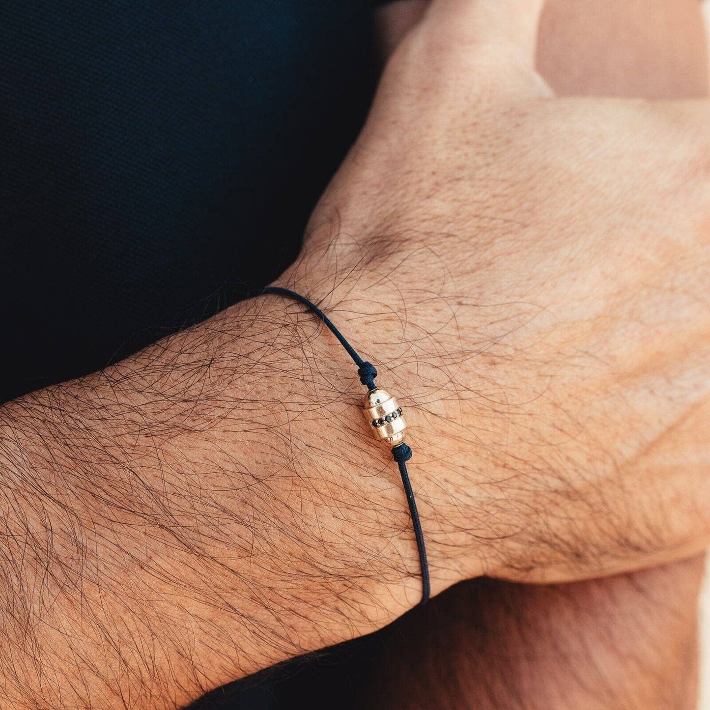 Bracelet Talisman & Diamant Noir - Or Blanc 14 carats Bracelets magal-dev