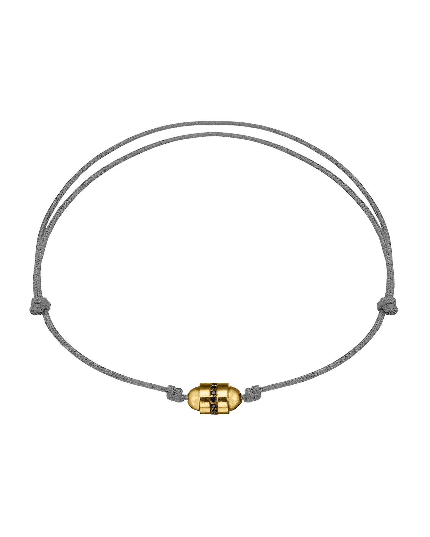Bracelet Talisman & Diamant Noir - Or Jaune 14 carats Bracelets magal-dev Gris