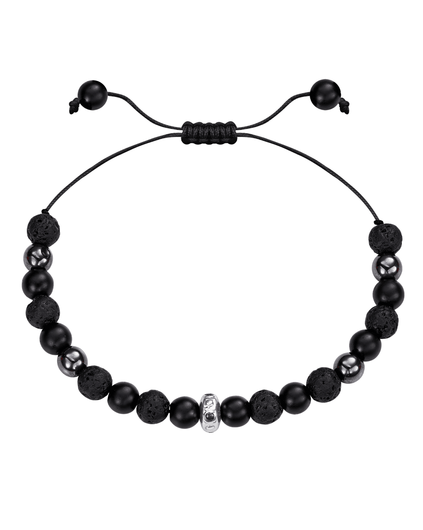 Bracelet Perles de Pierres de Lave & Onyx Naturel - Or Rose 14 carats Bracelets magal-dev
