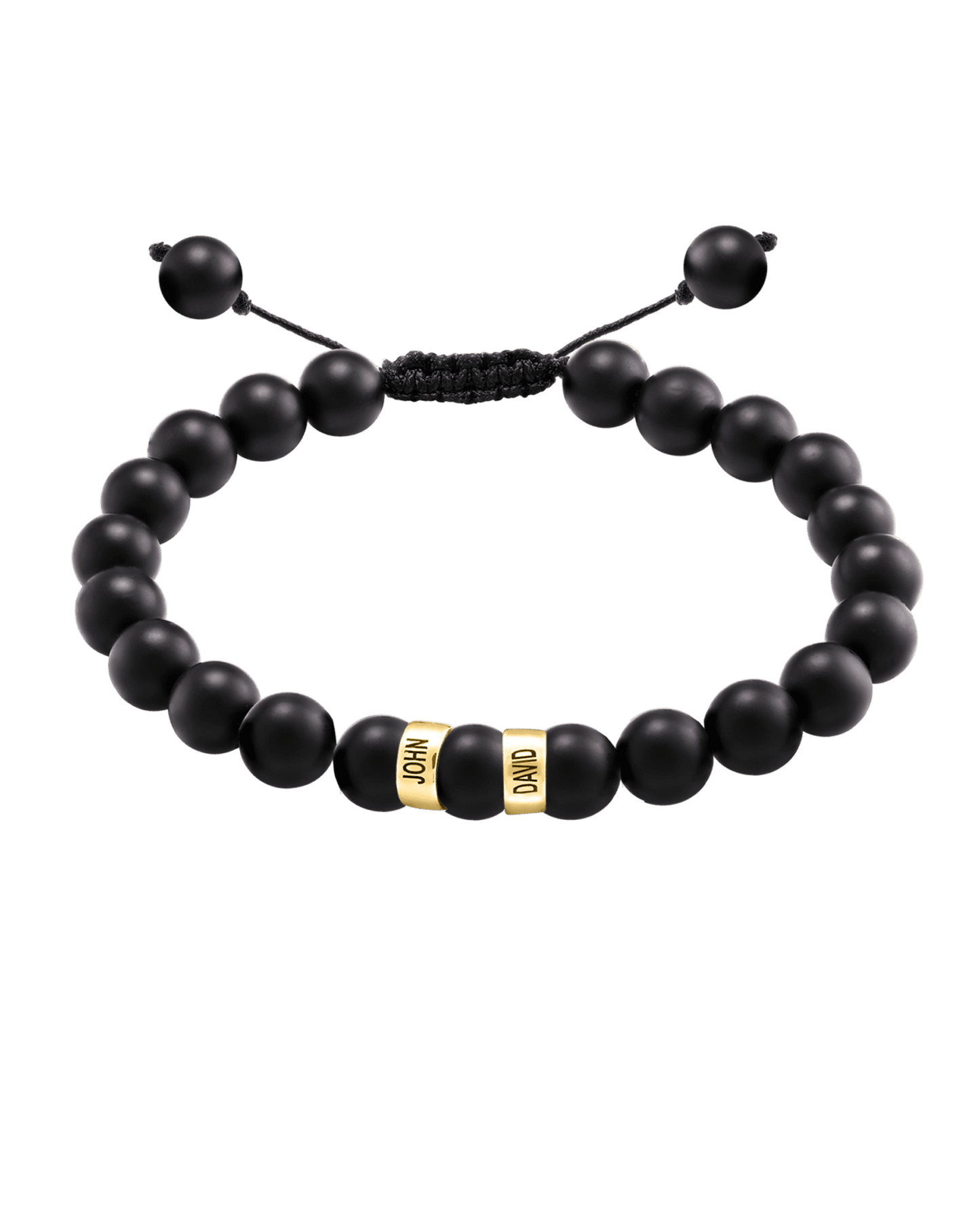Bracelet Onyx Naturel Personnalisable - Or Jaune 14 carats Bracelets magal-dev 2 Lien(s)