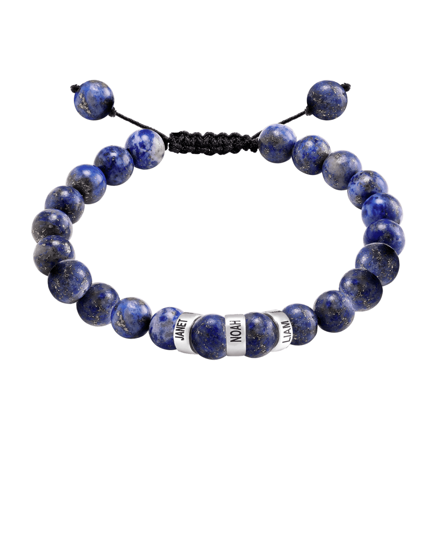 Bracelet de Perles de Lapis-Lazuli Bleu - Argent 925 Bracelets magal-dev 3 Lien(s)