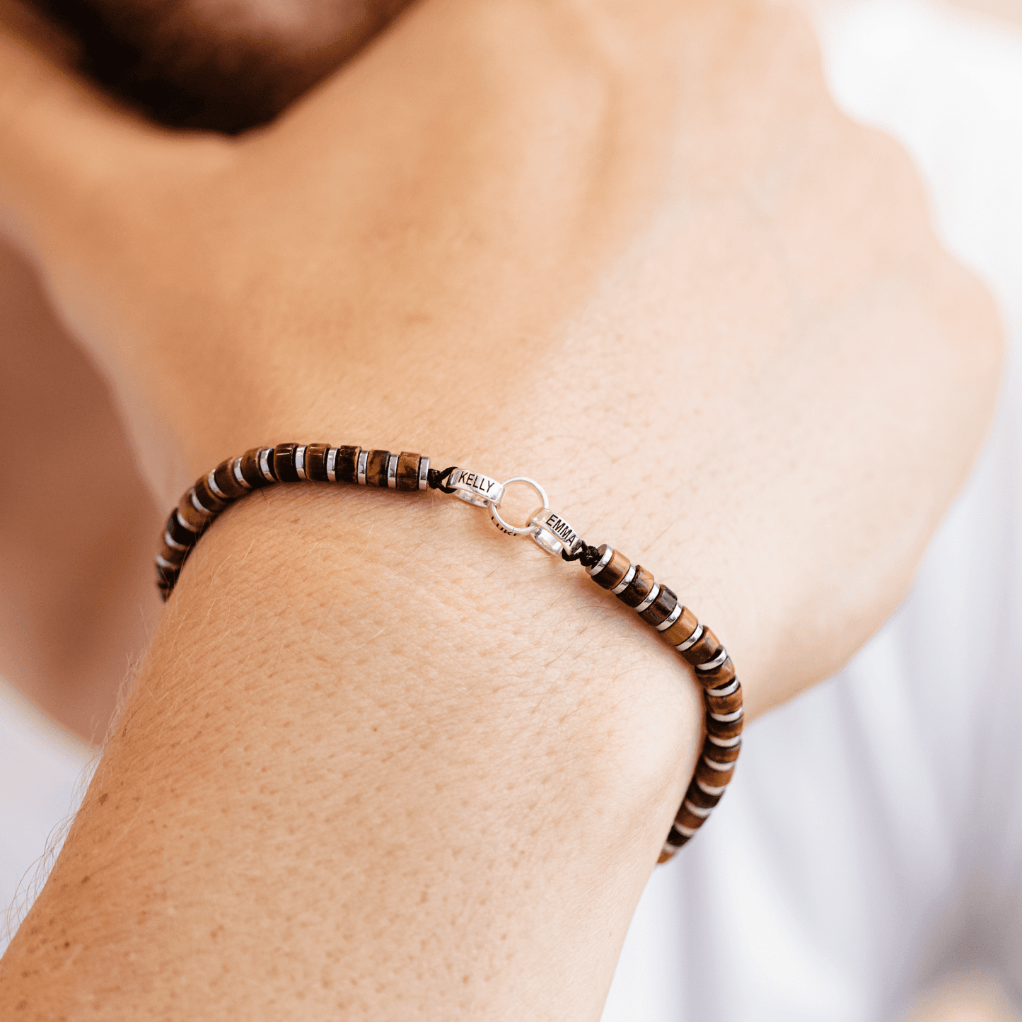 Bracelet Oeil de Tigre & Bagues Personnalisables - Argent 925 Bracelets magal-dev