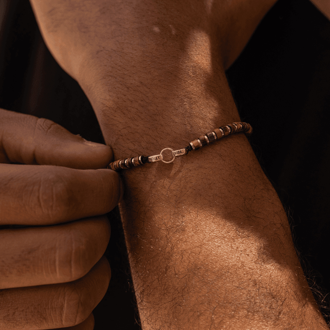 Bracelet Oeil de Tigre & Bagues Personnalisables - Argent 925 Bracelets magal-dev