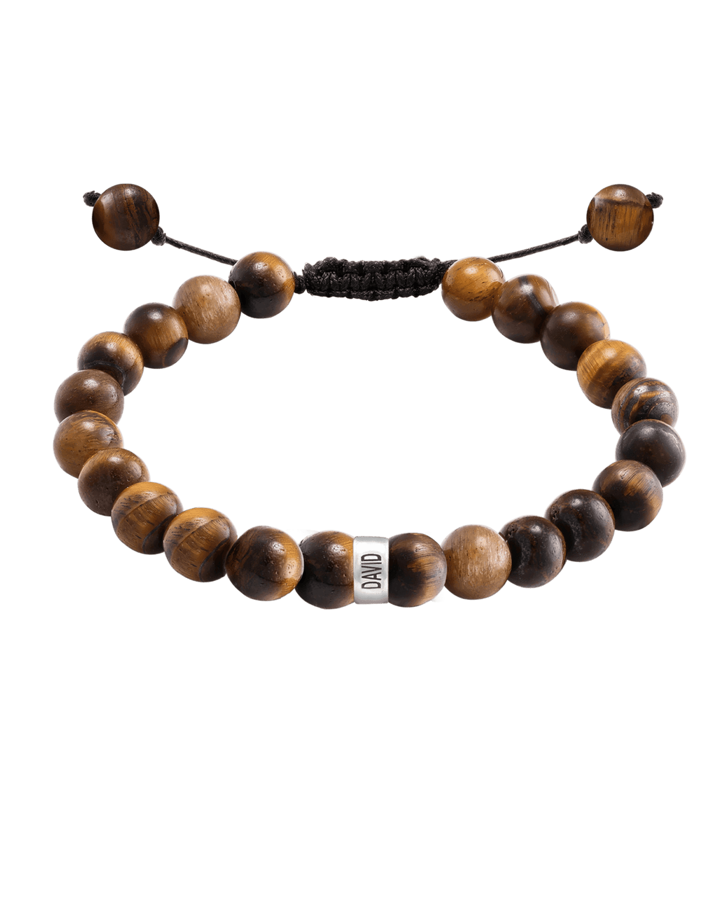 Bracelet Oeil de Tigre Personnalisable - Or Blanc 14 carats Bracelets magal-dev 1 Lien