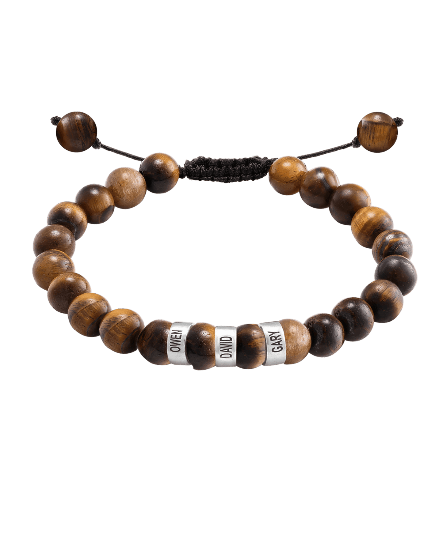Bracelet Oeil de Tigre Personnalisable - Or Blanc 14 carats Bracelets magal-dev 3 Lien(s)