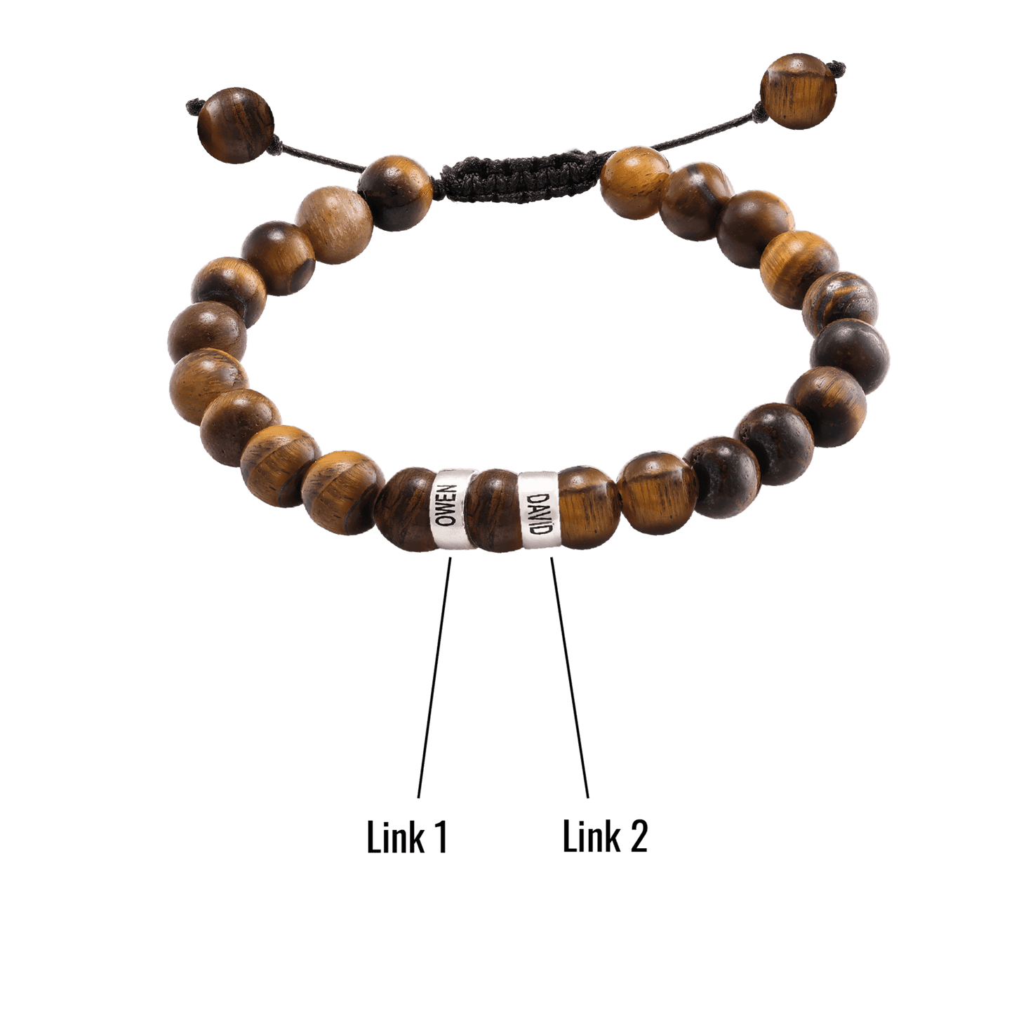 Bracelet Oeil de Tigre Personnalisable - Or Jaune 14 carats Bracelets magal-dev