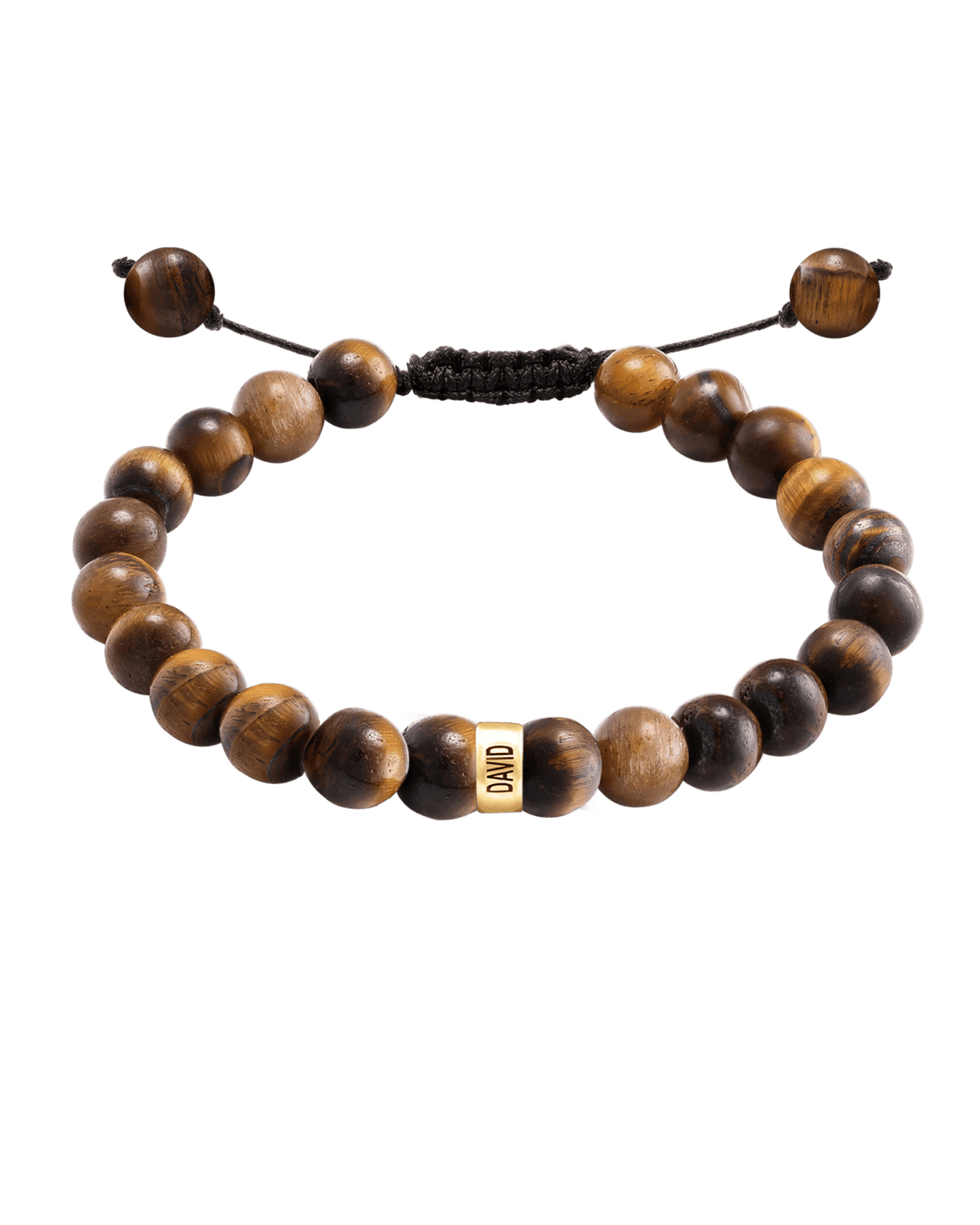 Bracelet Oeil de Tigre Personnalisable - Or Jaune 14 carats Bracelets magal-dev 1 Lien