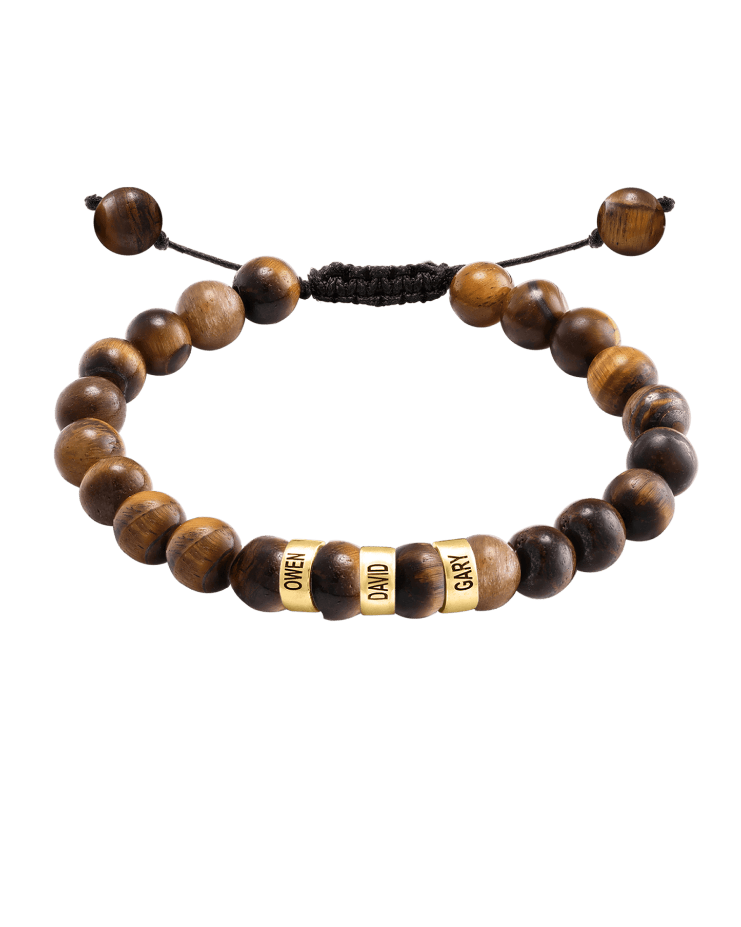 Bracelet Oeil de Tigre Personnalisable - Or Jaune 14 carats Bracelets magal-dev 3 Lien(s)