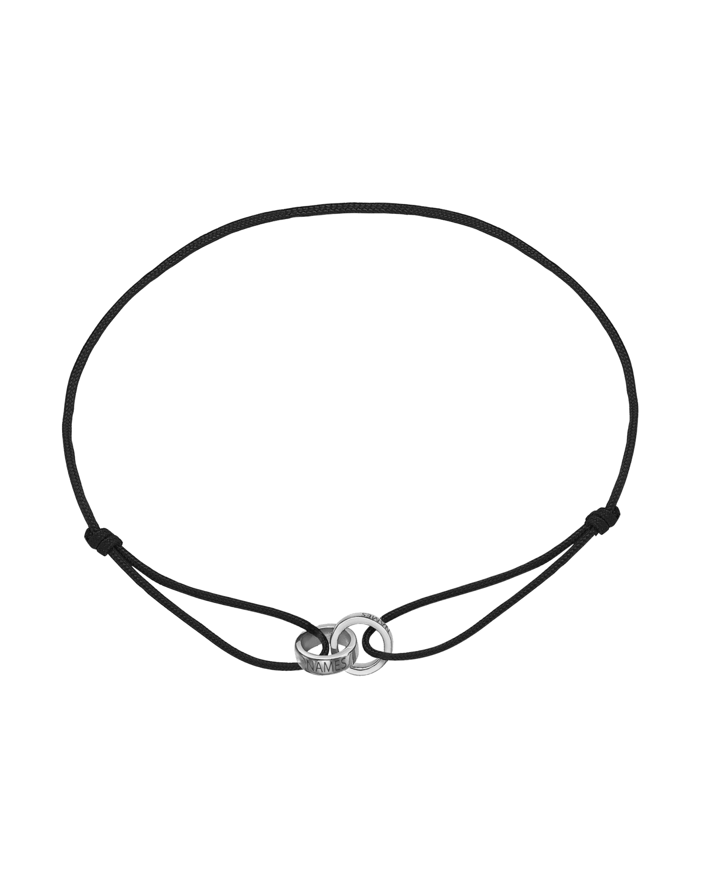 Bracelets Homme Liens Éternels & Gravure(s) - Or Blanc 14 carats Bracelets magal-dev Noir 2 Liens