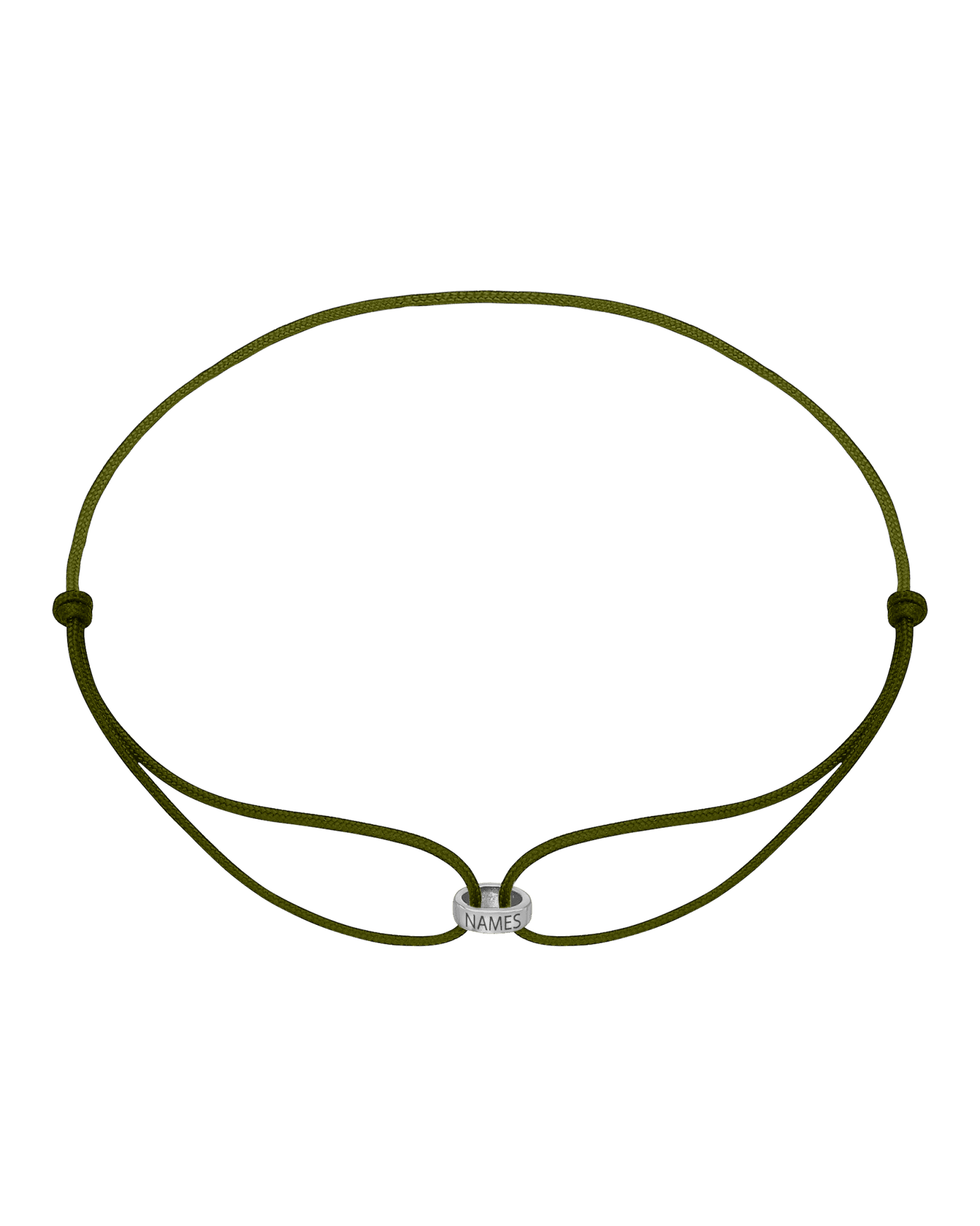 Bracelets Homme Liens Éternels & Gravure(s) - Or Blanc 14 carats Bracelets magal-dev Kaki 1 Lien