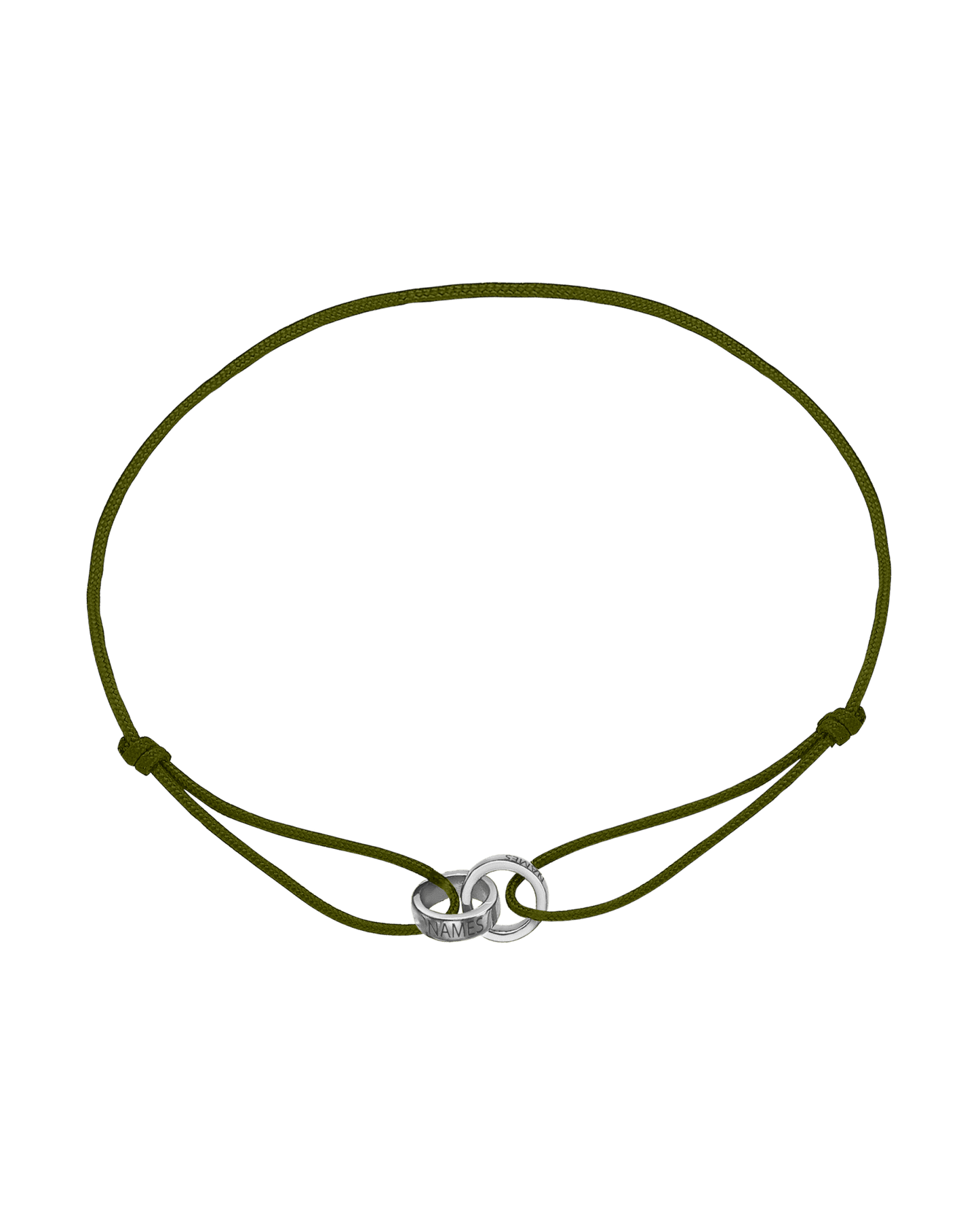 Bracelets Homme Liens Éternels & Gravure(s) - Or Blanc 14 carats Bracelets magal-dev Kaki 2 Liens