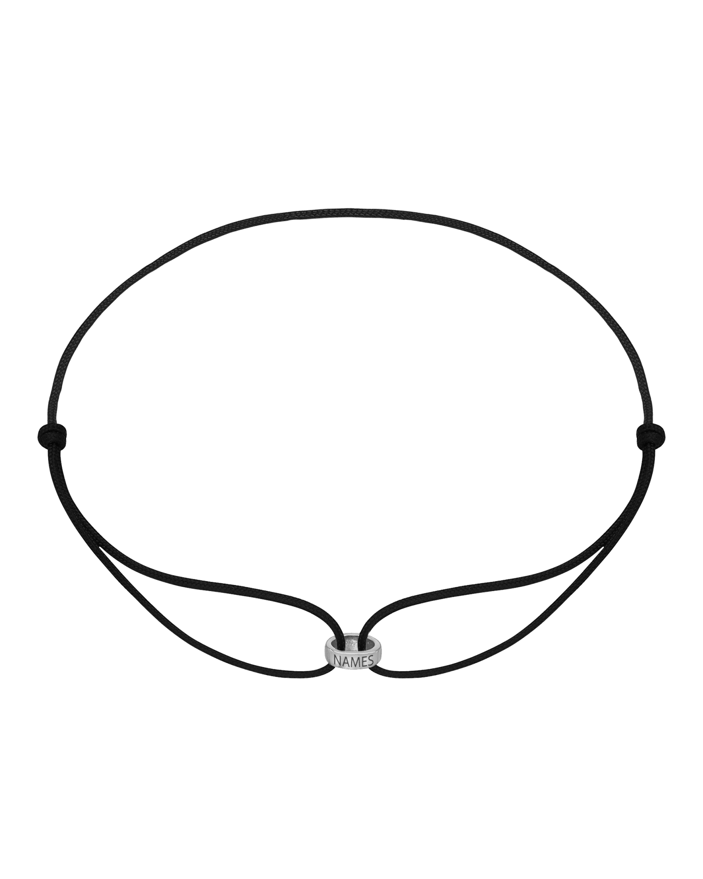 Bracelets Homme Liens Éternels & Gravure(s) - Or Blanc 14 carats Bracelets magal-dev Noir 1 Lien