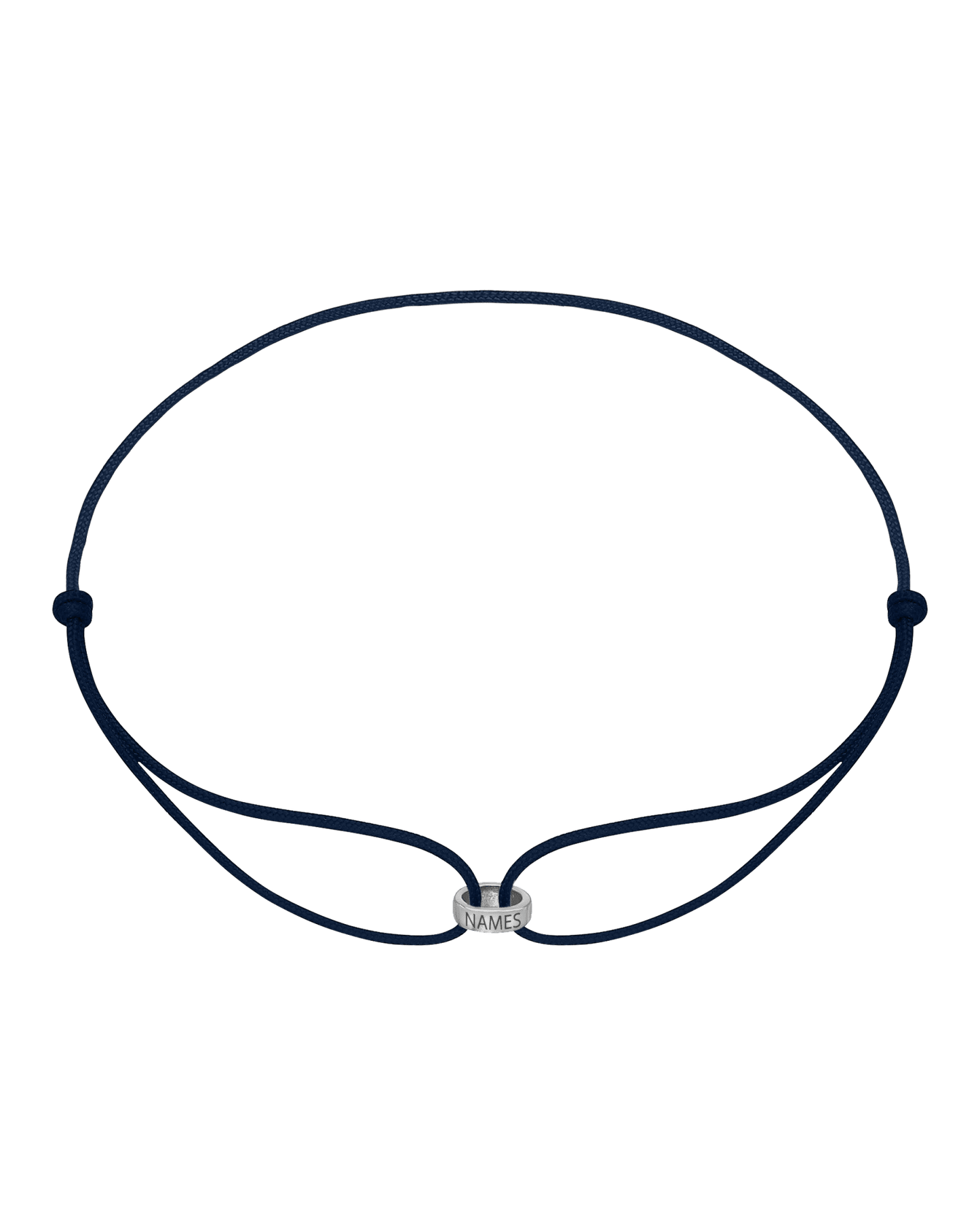 Bracelets Homme Liens Éternels & Gravure(s) - Or Blanc 14 carats Bracelets magal-dev Bleu Marine 1 Lien