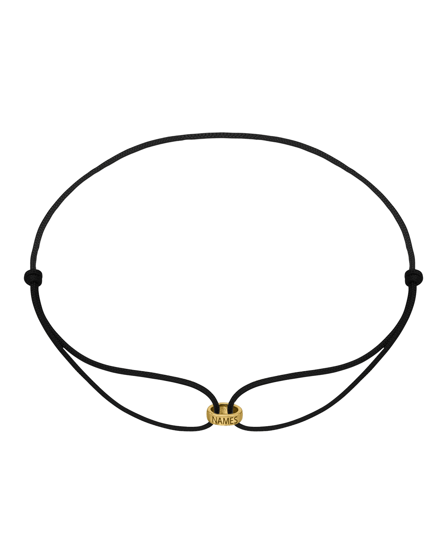 Bracelets Homme Liens Éternels & Gravure(s) - Or Jaune 14 carats Bracelets magal-dev Noir 1 Lien