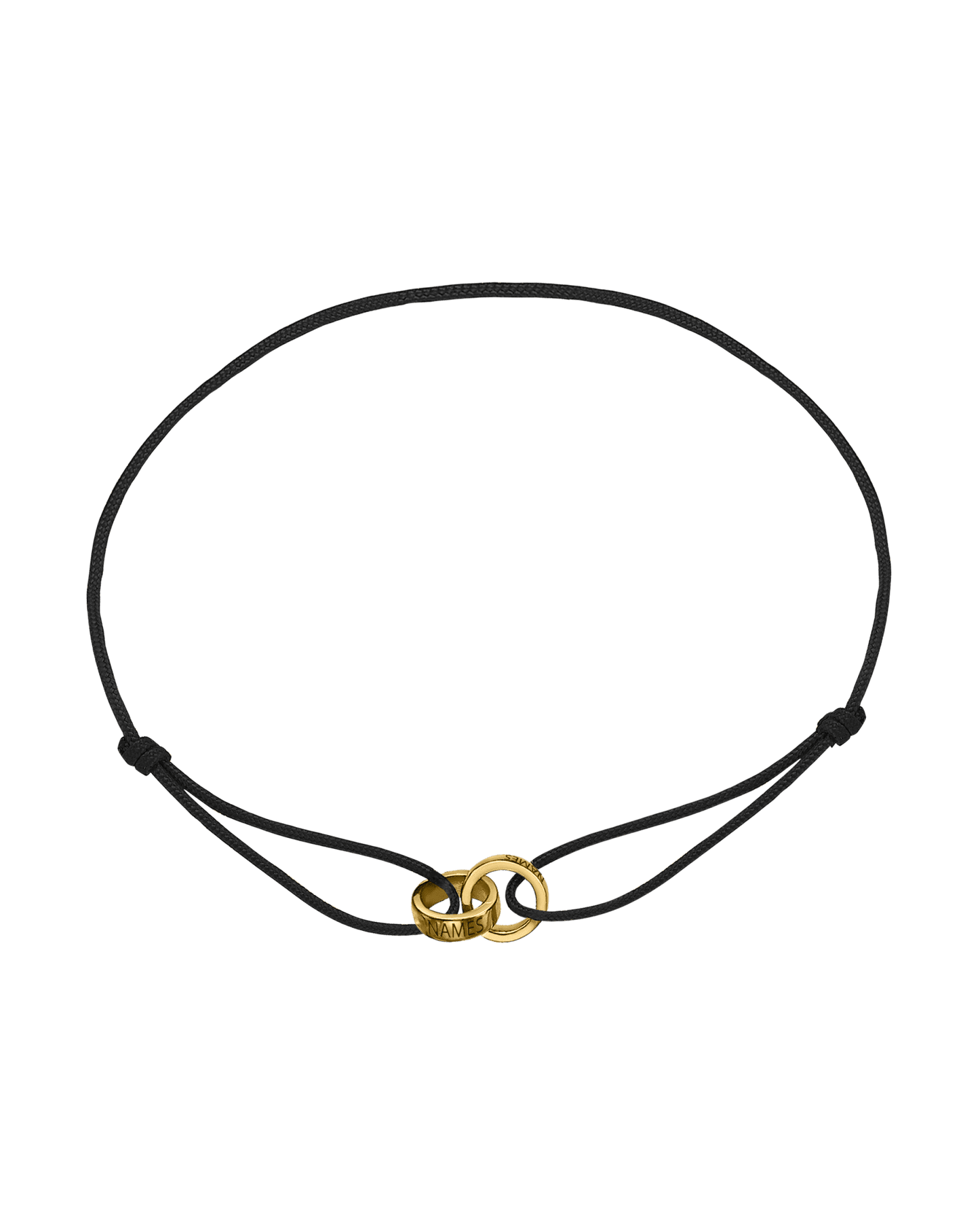 Bracelets Homme Liens Éternels & Gravure(s) - Or Jaune Plaqué 18 carats Bracelets magal-dev Noir 2 Liens