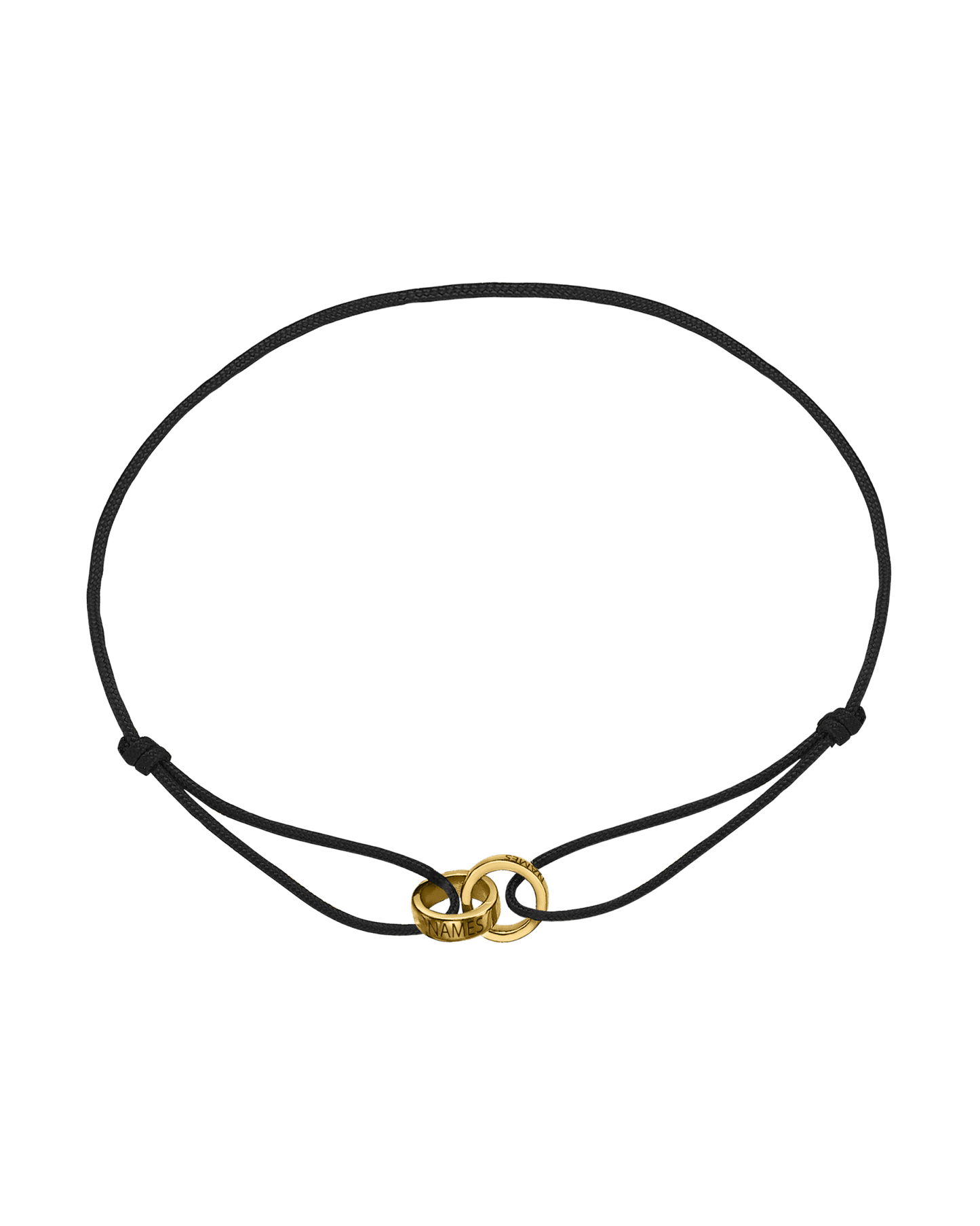 Bracelets Homme Liens Éternels & Gravure(s) - Or Jaune 14 carats Bracelets magal-dev Noir 2 Liens