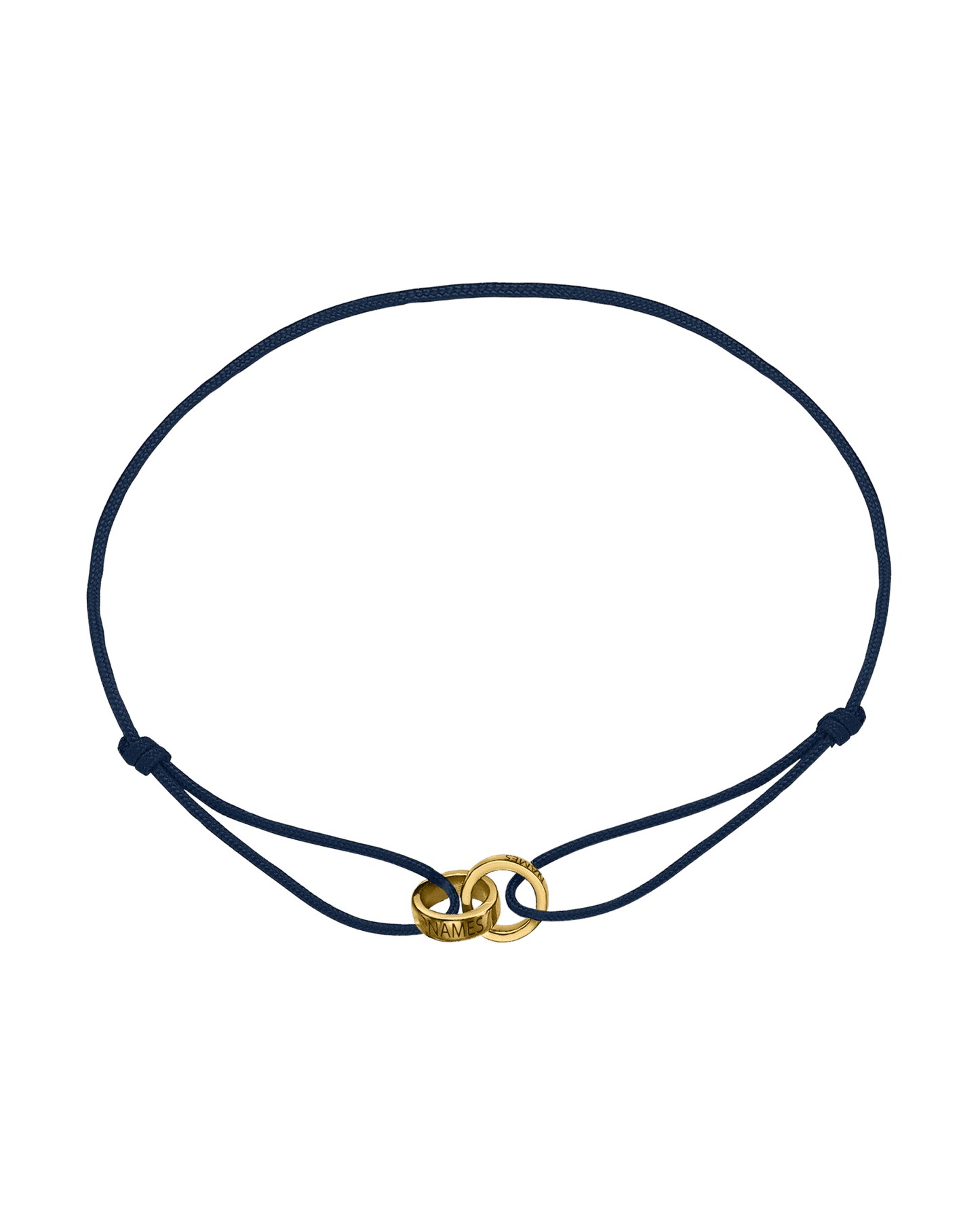 Bracelets Homme Liens Éternels & Gravure(s) - Or Jaune Plaqué 18 carats Bracelets magal-dev Bleu Marine 2 Liens