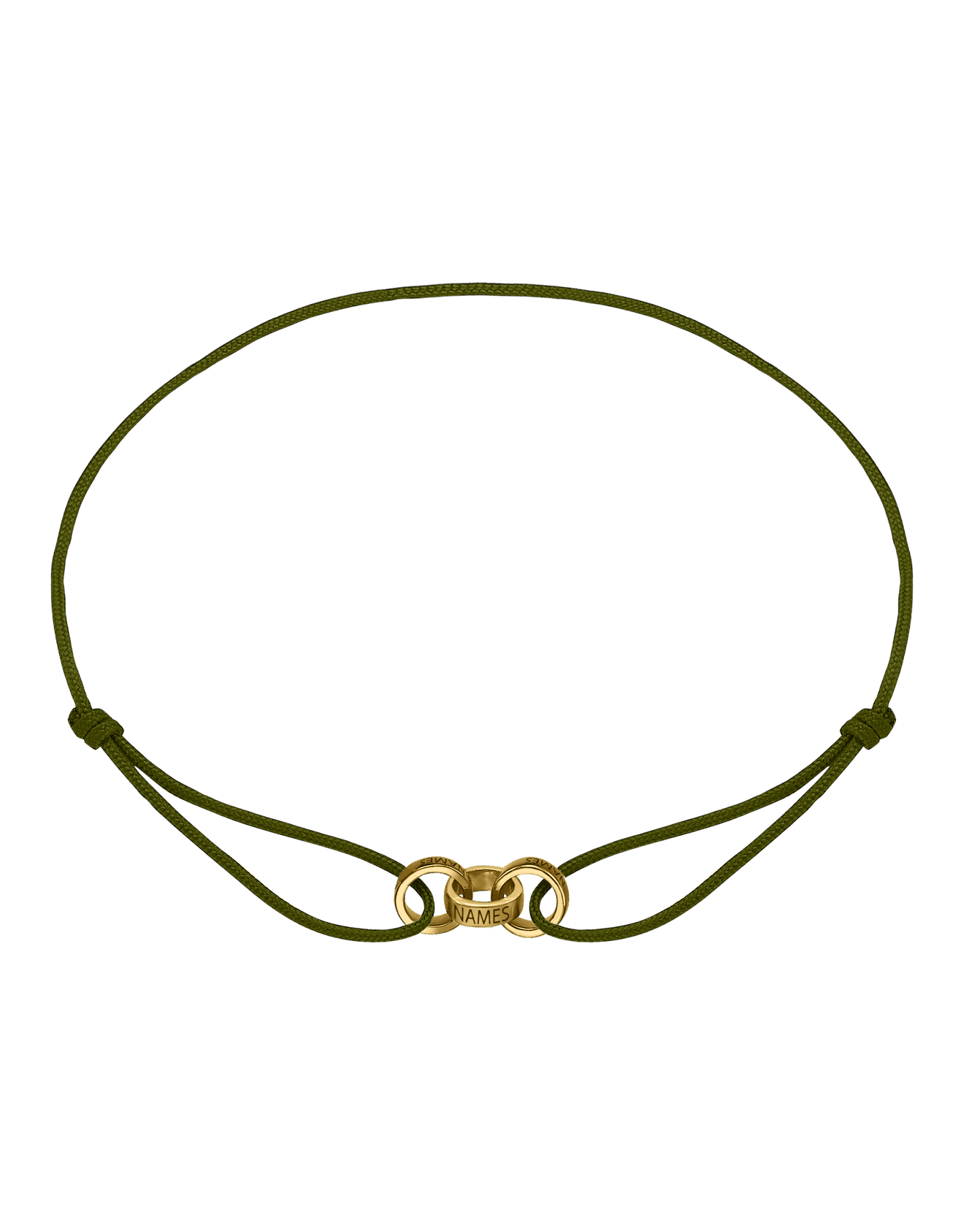 Bracelets Homme Liens Éternels & Gravure(s) - Or Jaune 14 carats Bracelets magal-dev Kaki 3 Liens