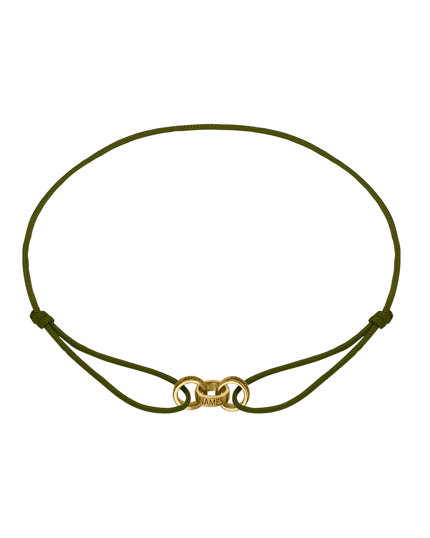 Bracelets Homme Liens Éternels & Gravure(s) - Or Jaune Plaqué 18 carats Bracelets magal-dev Kaki 3 Liens