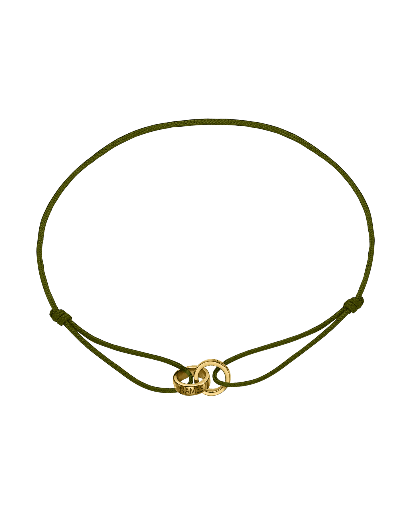 Bracelets Homme Liens Éternels & Gravure(s) - Or Jaune 14 carats Bracelets magal-dev Kaki 2 Liens
