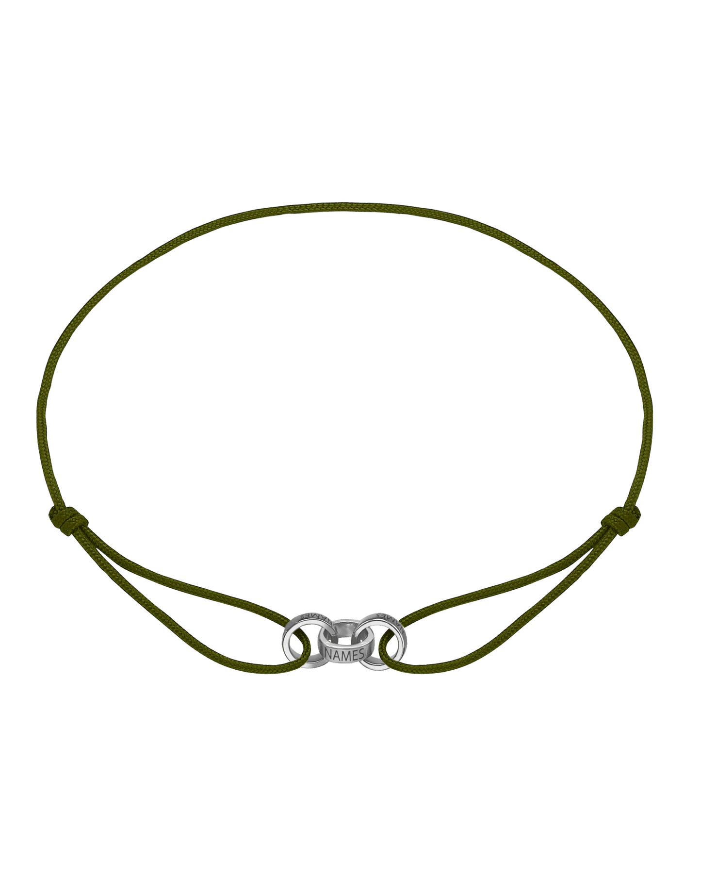 Bracelets Homme Liens Éternels & Gravure(s) - Argent 925 Bracelets magal-dev Kaki 3 Liens