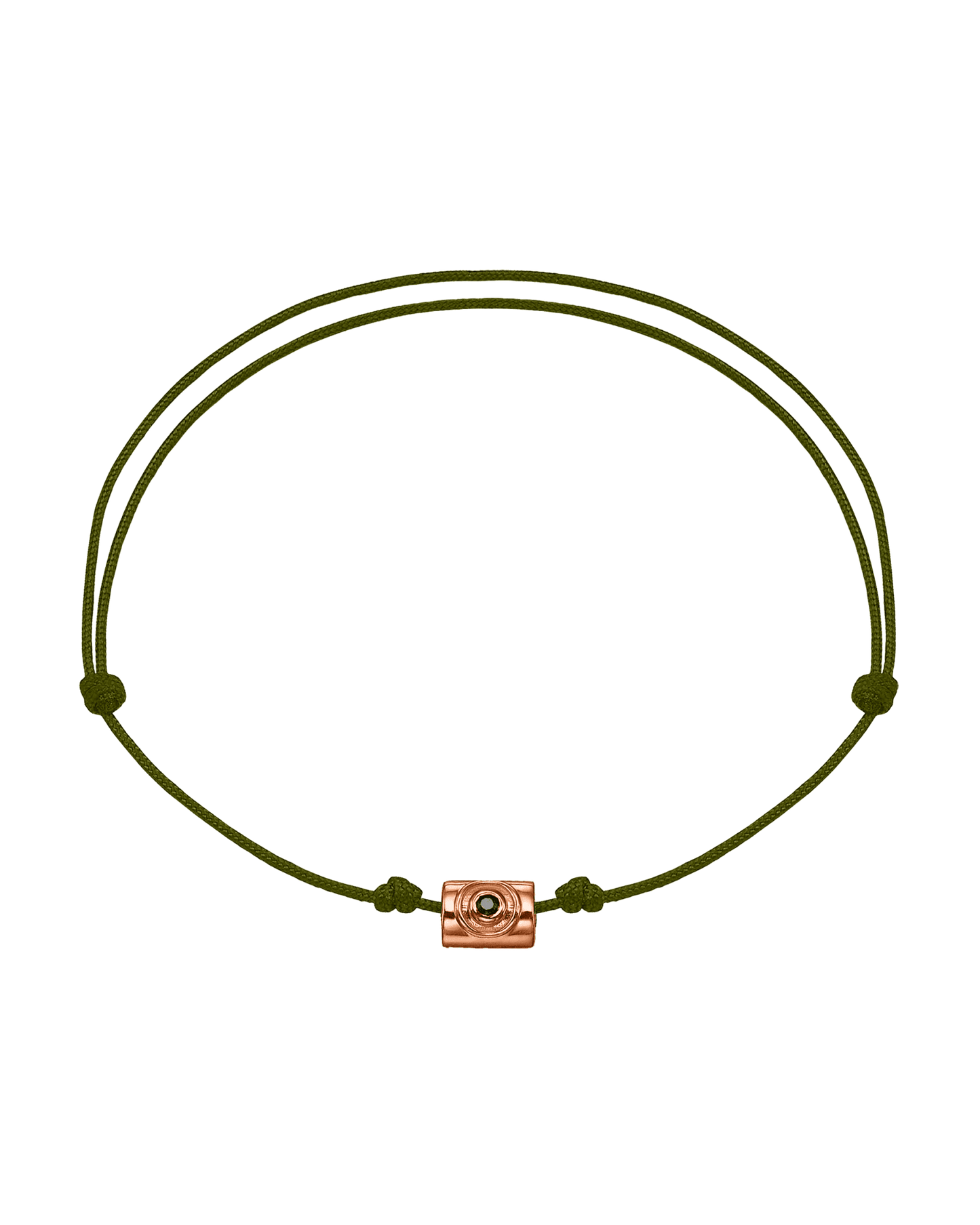 Bracelet Santorin Contre le Mauvais oeil - Or Rose 14 carats Bracelets magal-dev Vert foncé