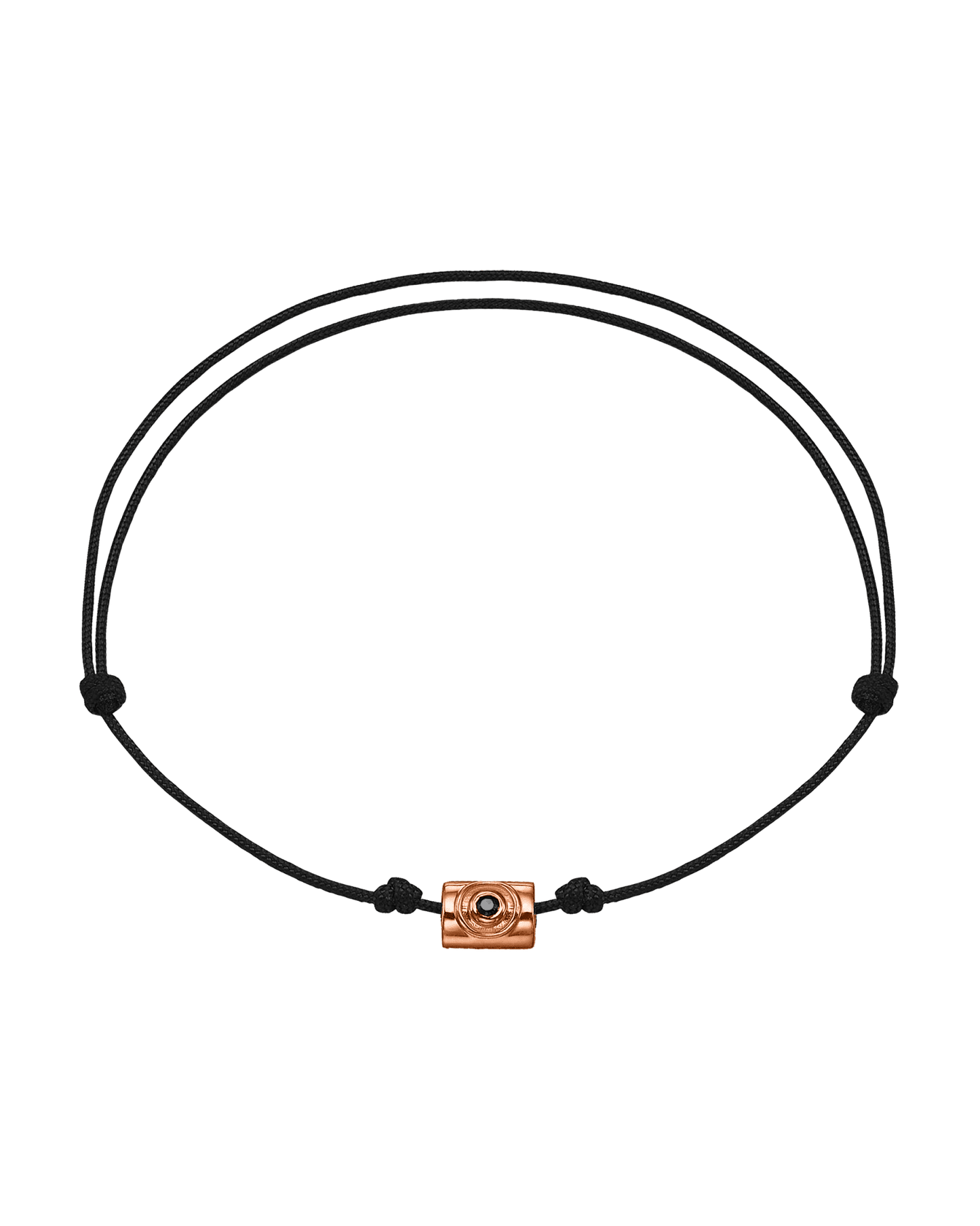 Bracelet Santorin Contre le Mauvais oeil - Or Rose 14 carats Bracelets magal-dev Noir