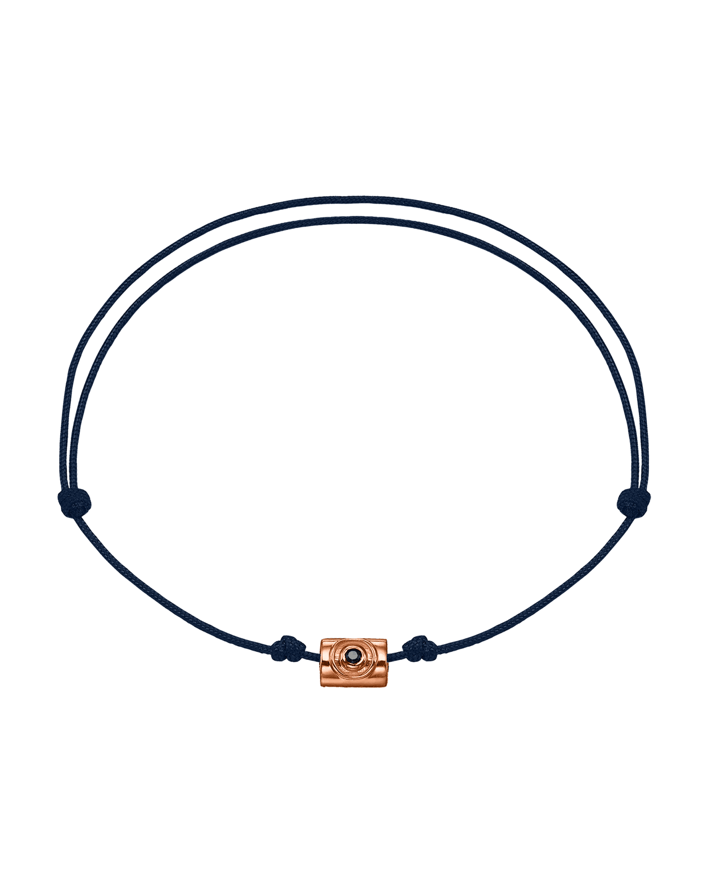 Bracelet Santorin Contre le Mauvais oeil - Or Rose 14 carats Bracelets magal-dev Bleu Marine