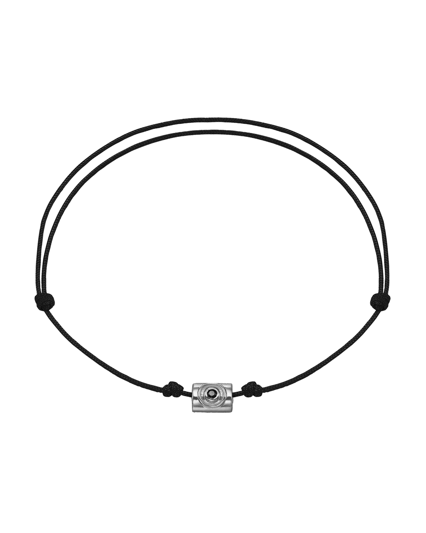 Bracelet Santorin Contre le Mauvais oeil - Or Blanc 14 carats Bracelets magal-dev Noir