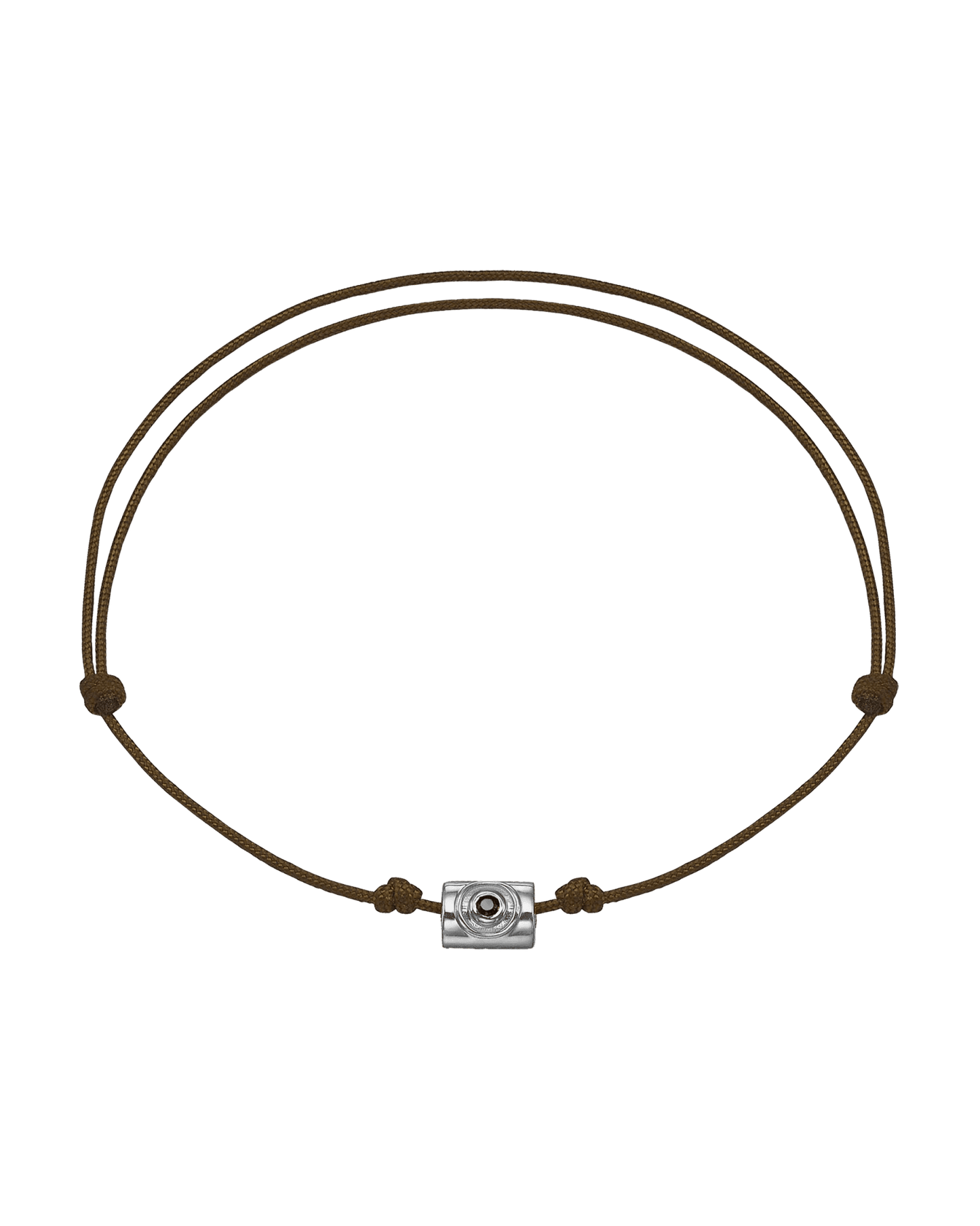 Bracelet Santorin Contre le Mauvais oeil - Or Blanc 14 carats Bracelets magal-dev Marron (Rupture de Stock)