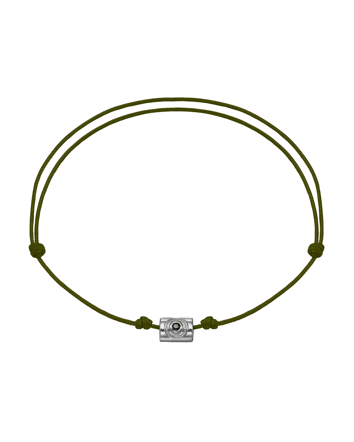 Bracelet Santorin Contre le Mauvais oeil - Or Blanc 14 carats Bracelets magal-dev Vert foncé