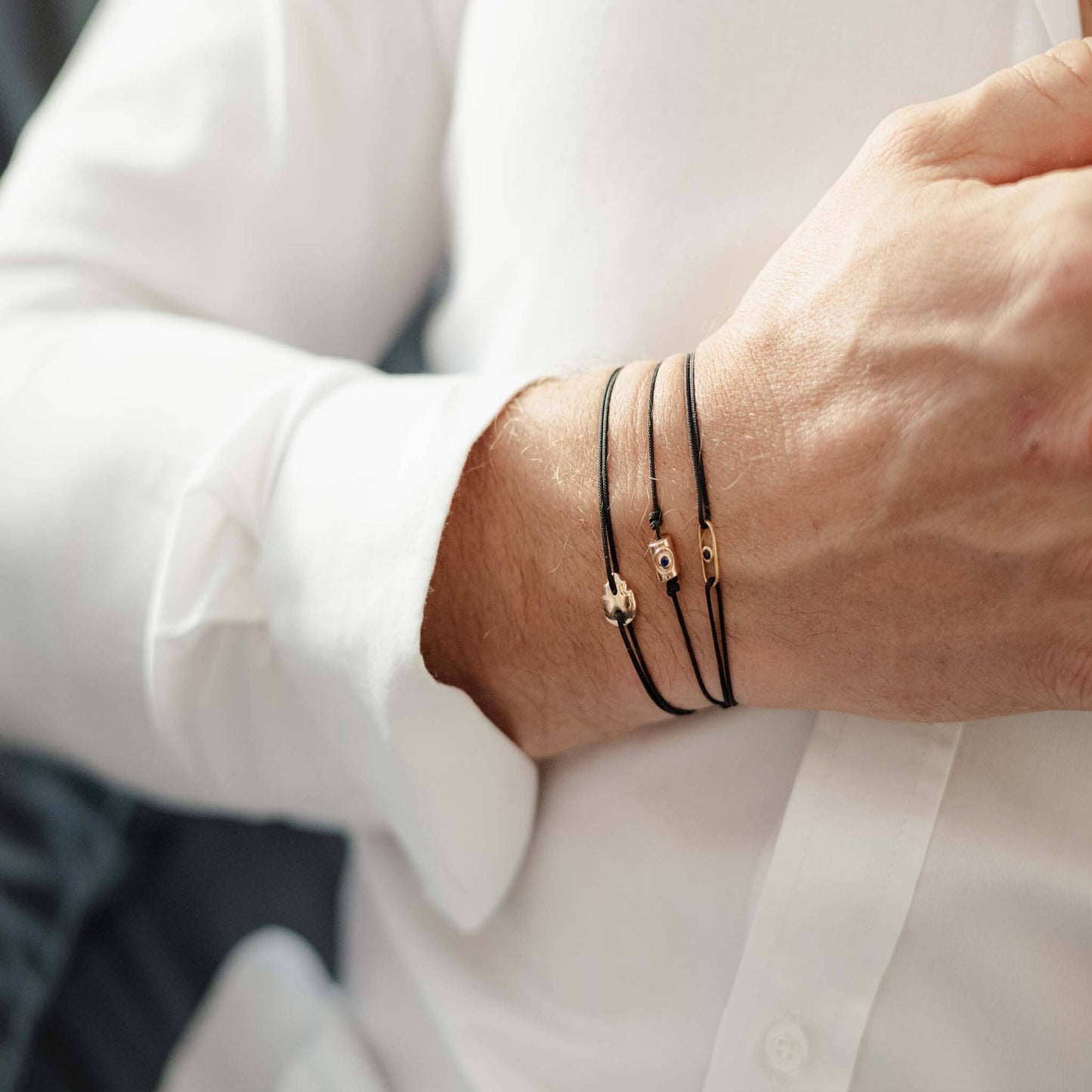 Bracelet Santorin Contre le Mauvais oeil - Or Blanc 14 carats Bracelets magal-dev