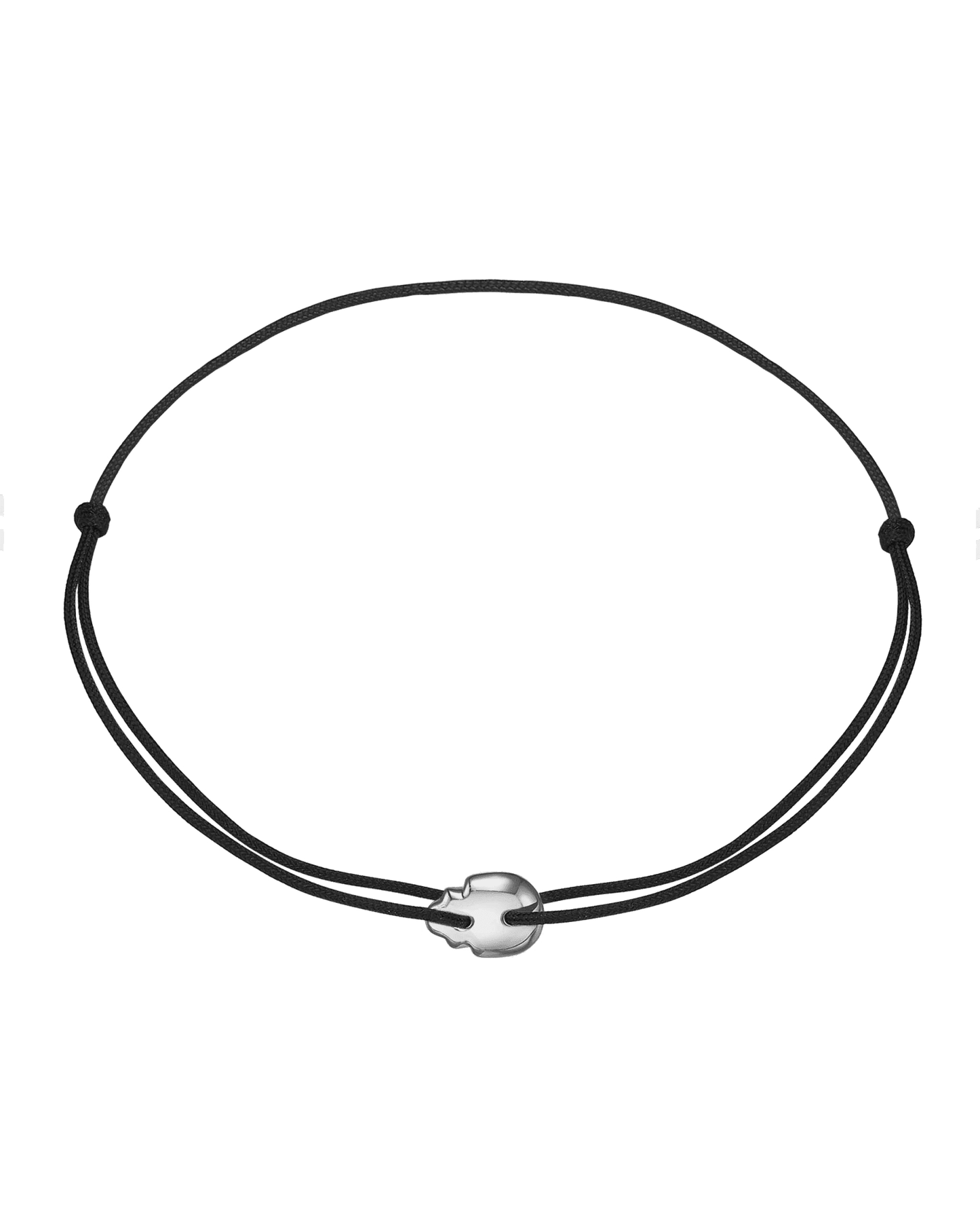 Bracelet Skull - Or Blanc 14 carats Bracelets magal-dev Noir