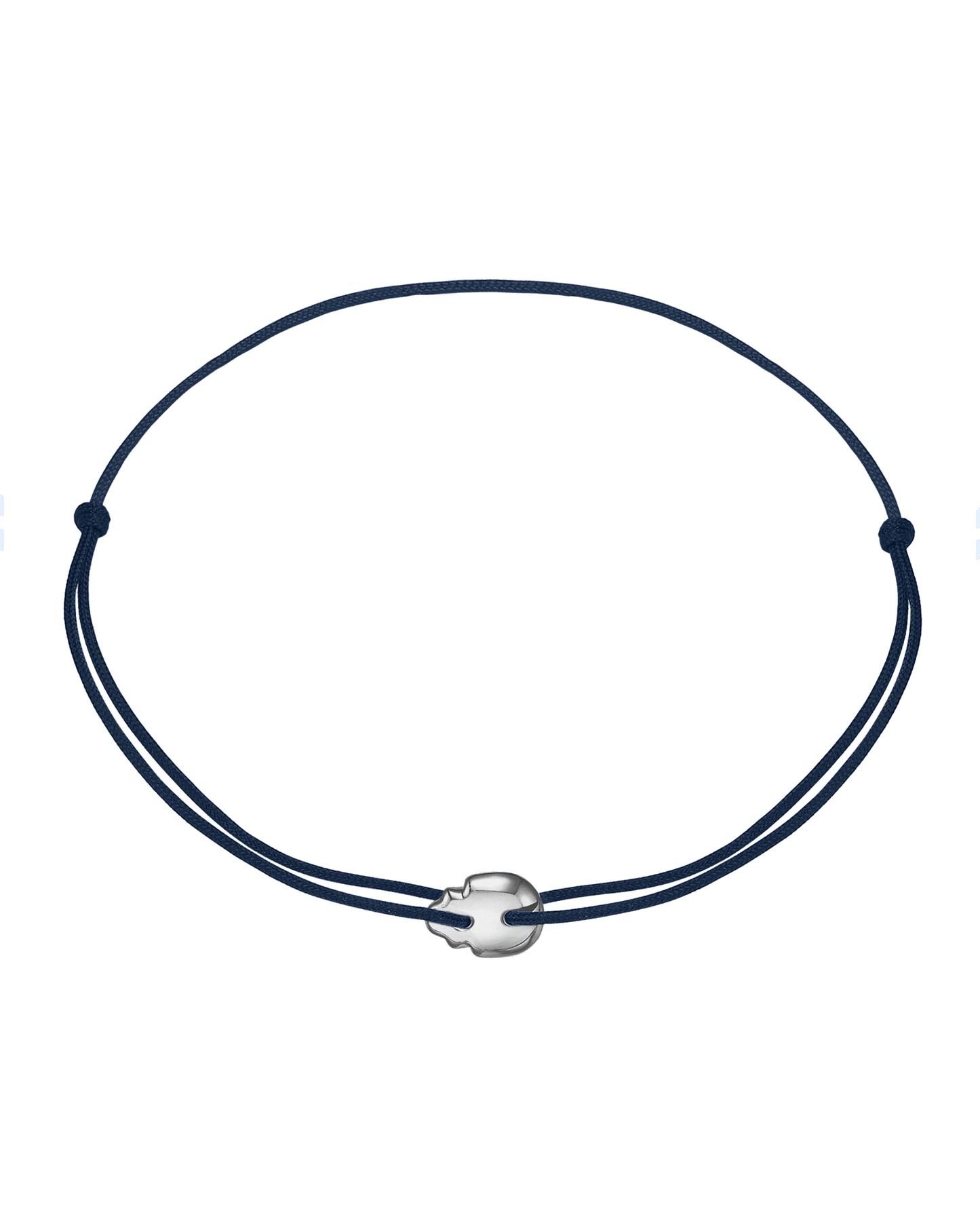 Bracelet Skull - Or Blanc 14 carats Bracelets magal-dev Bleu Marine