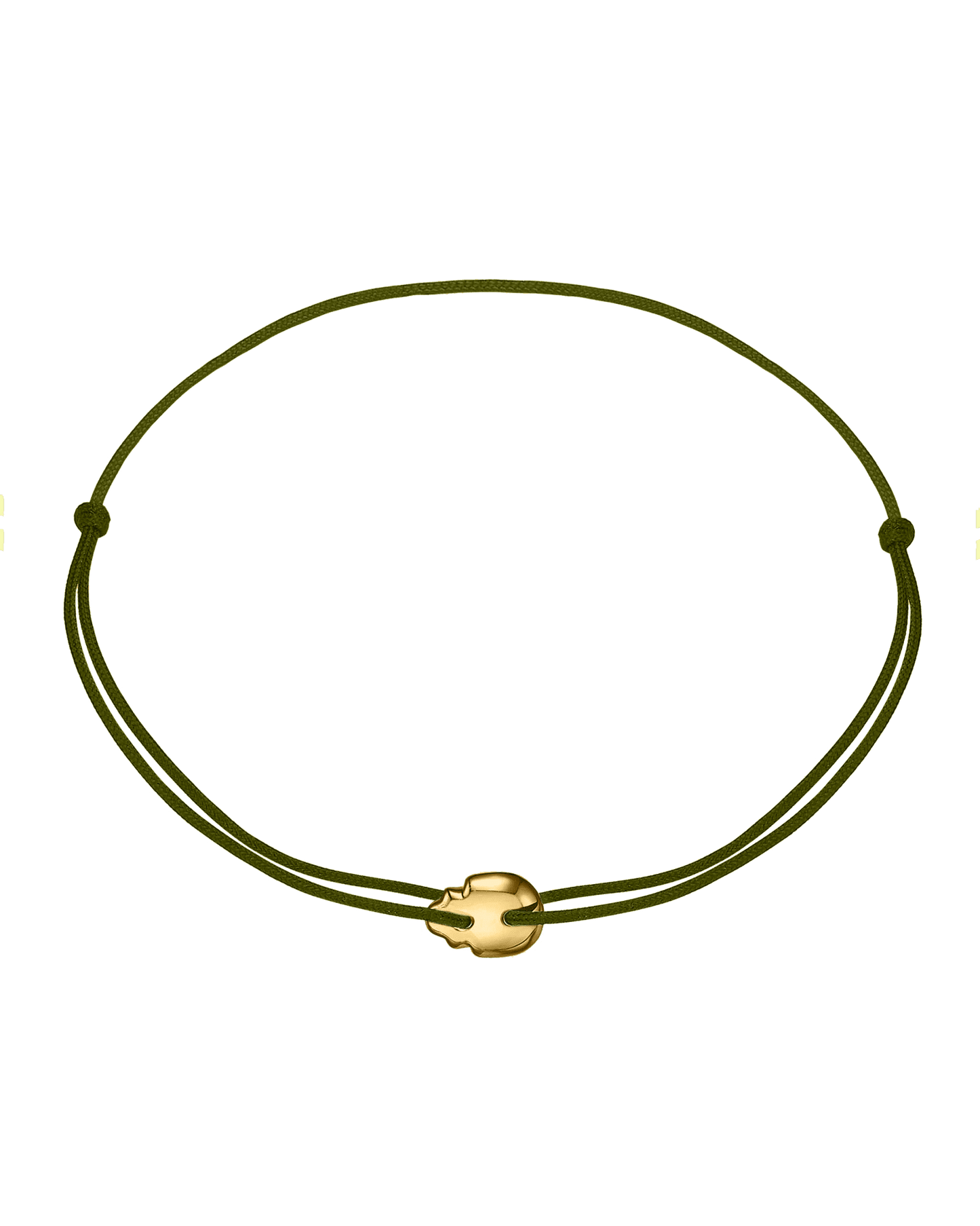 Bracelet Skull - Or Jaune 14 carats Bracelet magal-dev Vert Foncé