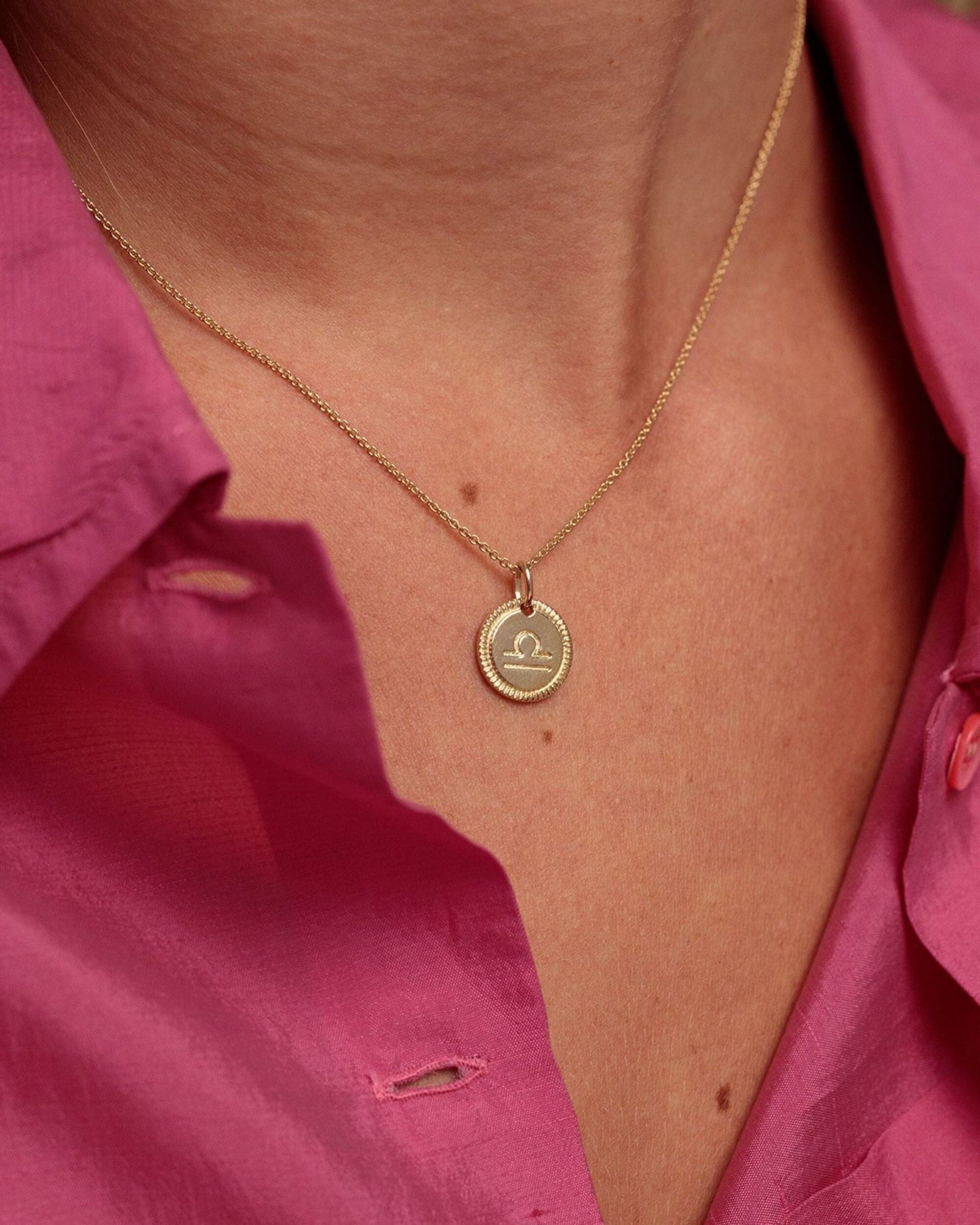 Zodiac Medallion - 18K Rose Vermeil Necklaces magal-dev