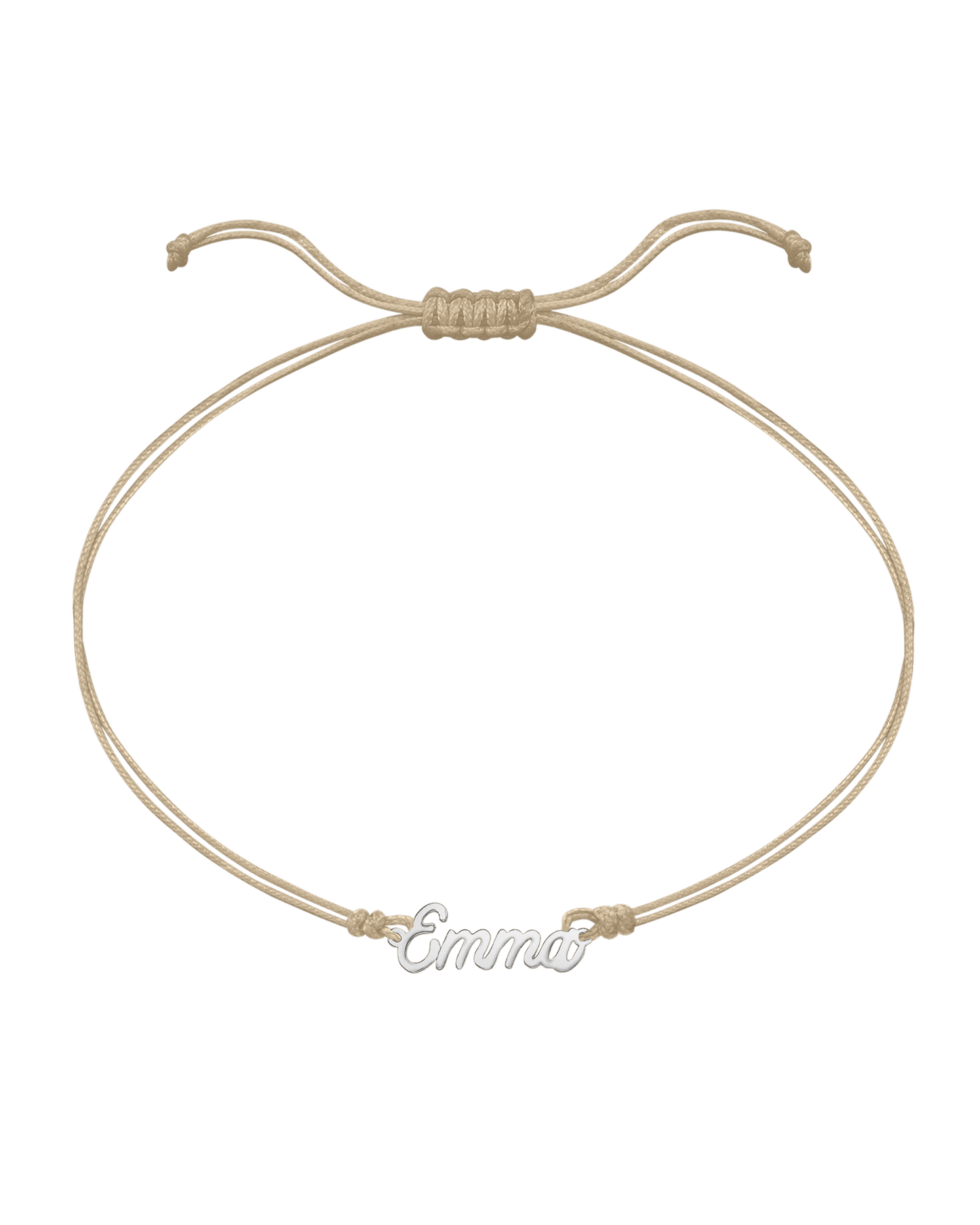 Le String of Love Prénom - Or Blanc 14 carats Bracelets 14K Solid Gold Sable 1