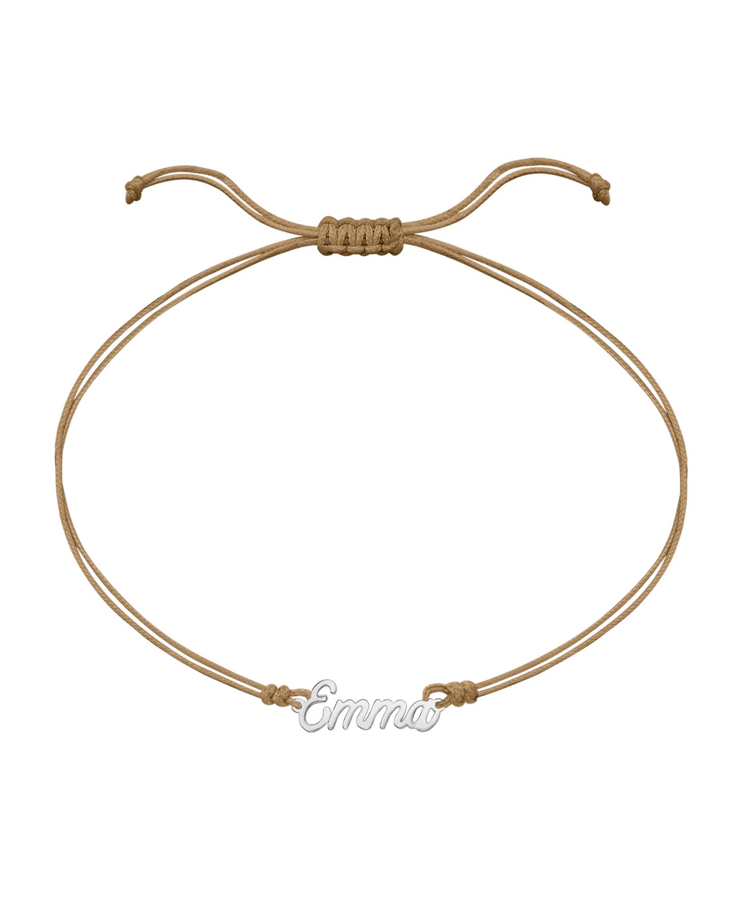 Le String of Love Prénom - Or Blanc 14 carats Bracelets 14K Solid Gold Camel 1