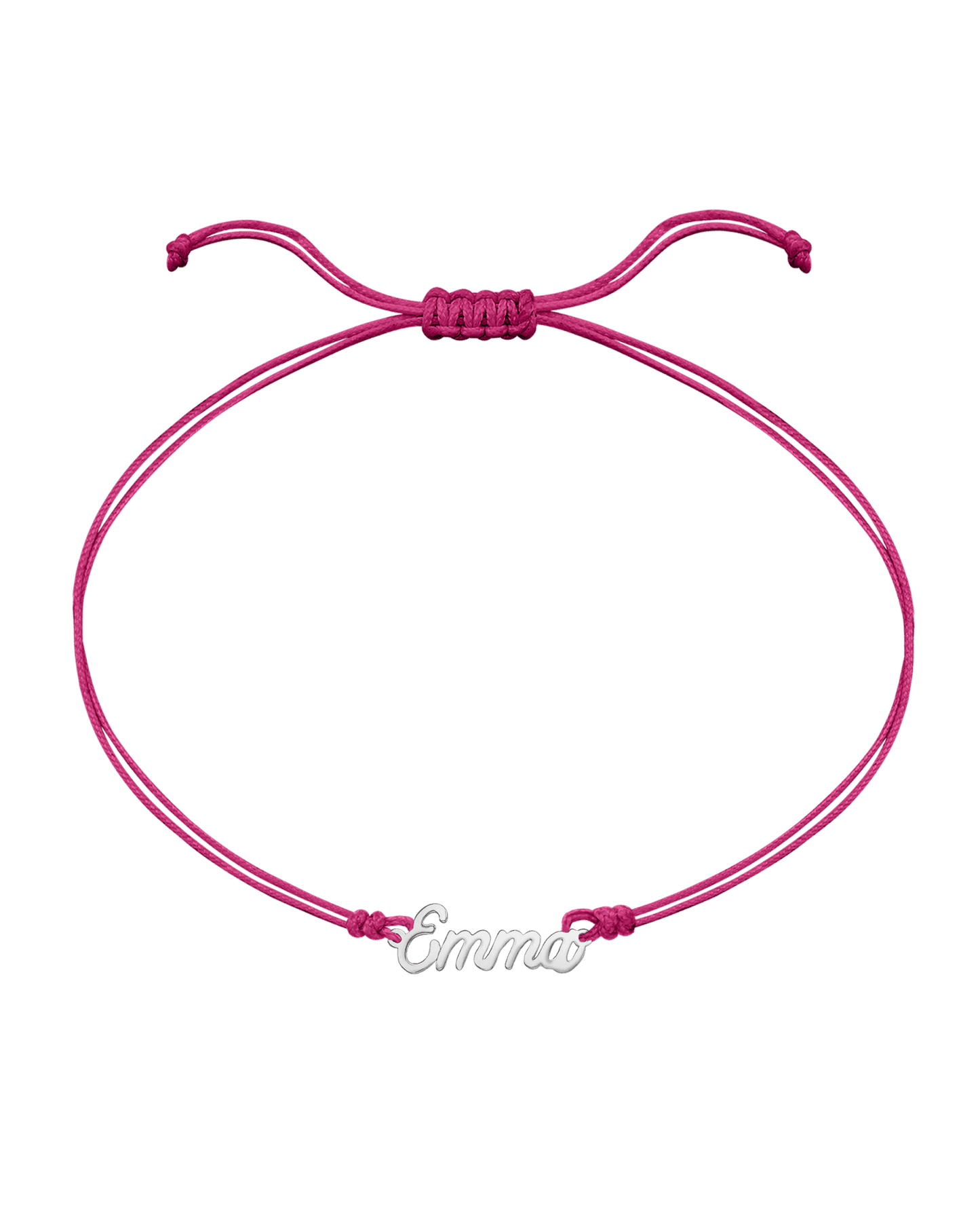 Le String of Love Prénom - Or Blanc 14 carats Bracelets 14K Solid Gold Rose 1