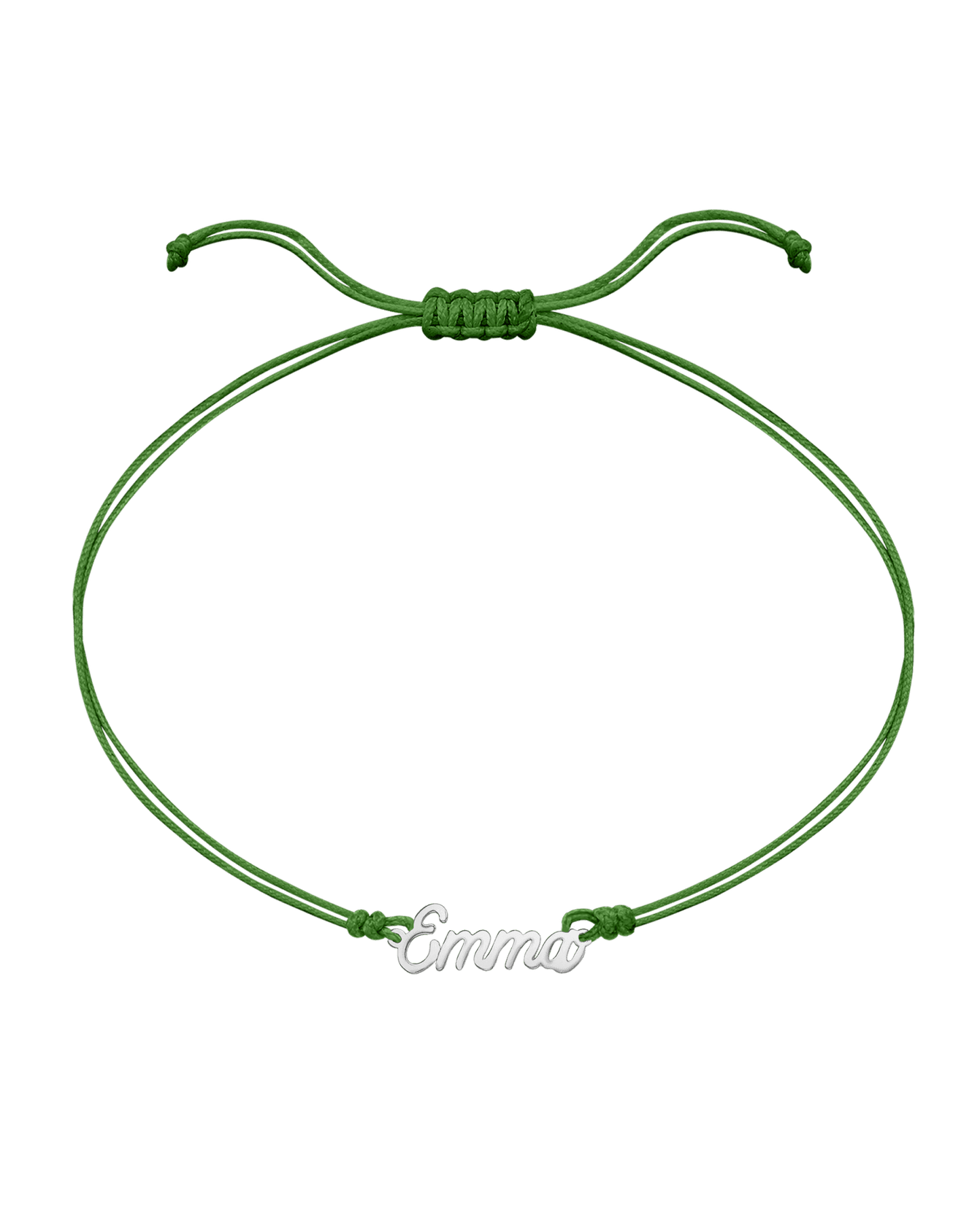 Le String of Love Prénom - Or Blanc 14 carats Bracelets 14K Solid Gold Menthe 1