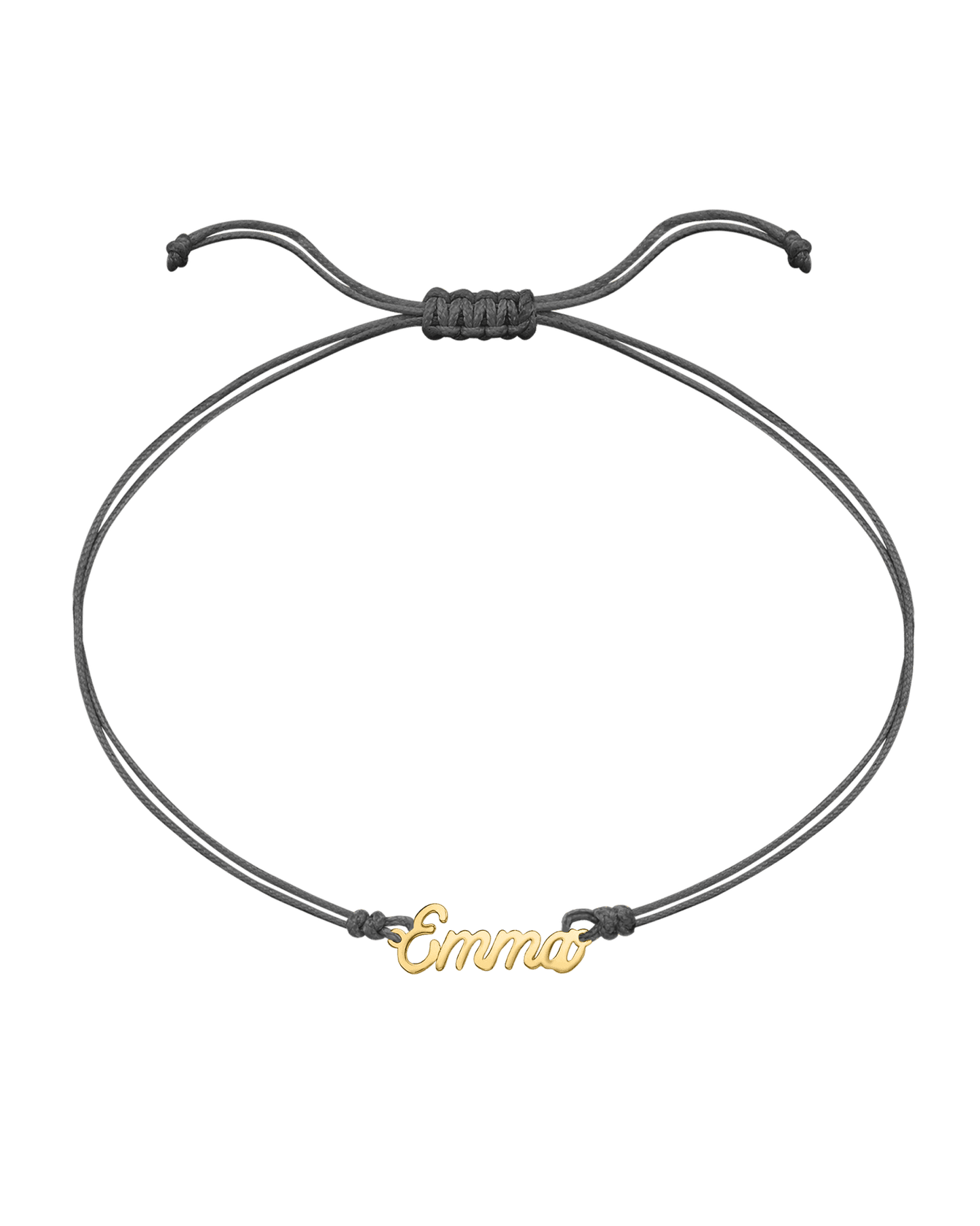 Le String of Love Prénom - Or Jaune 14 carats Bracelets 14K Solid Gold Gris 1