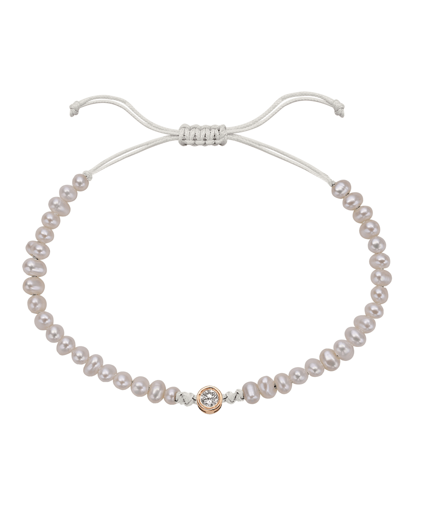 Le String of Love Perles Naturelles - Or Rose 14 carats Bracelets magal-dev Perle Large: 0.10 carats