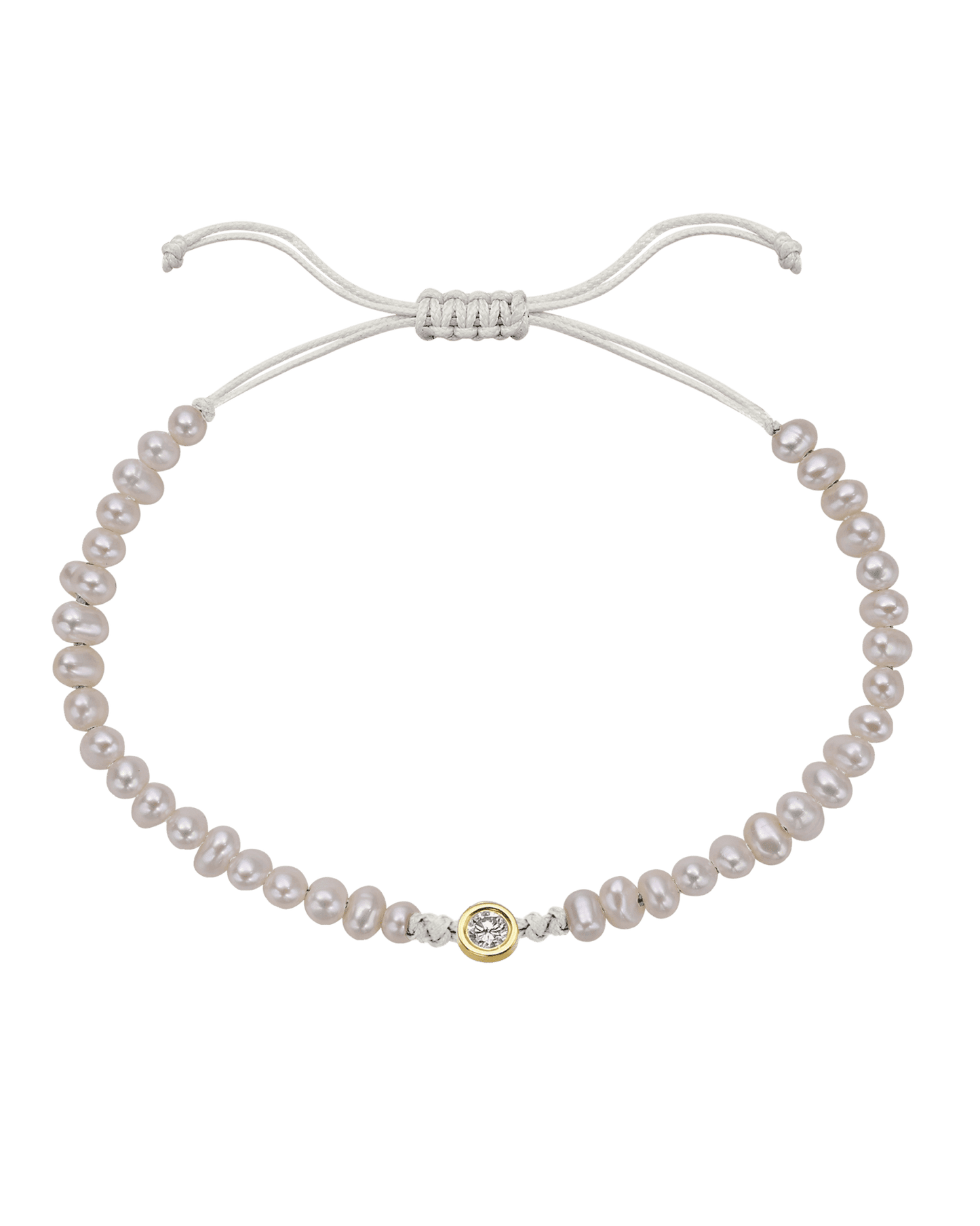 Le String of Love Perles Naturelles - Or Jaune 14 carats Bracelets magal-dev Perle Small: 0.03 carats